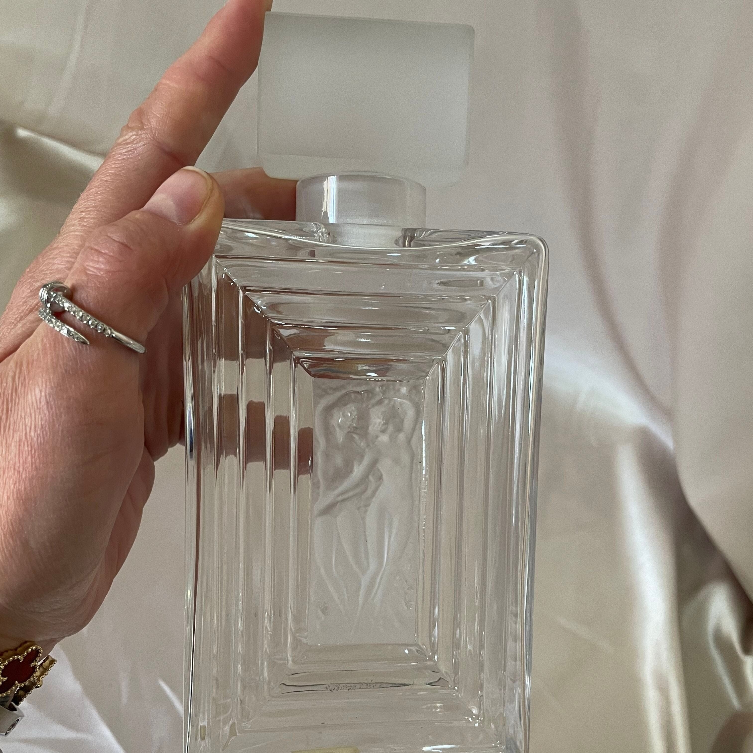 New old stock Lalique Crystal Duncan Perfume Bottle