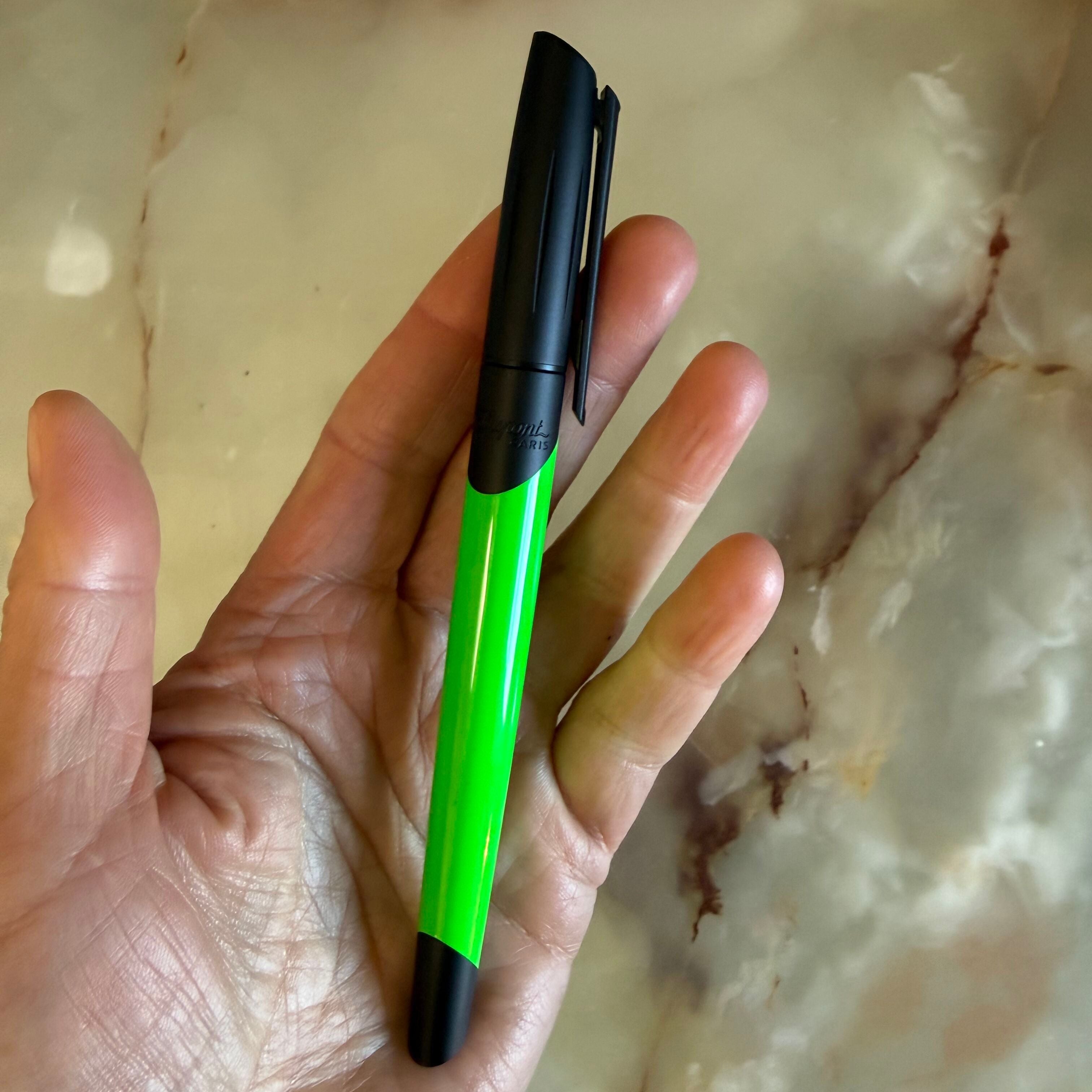 S.T. Dupont Defi Milenium Fluo Neon Green Rollerball Pen 402032