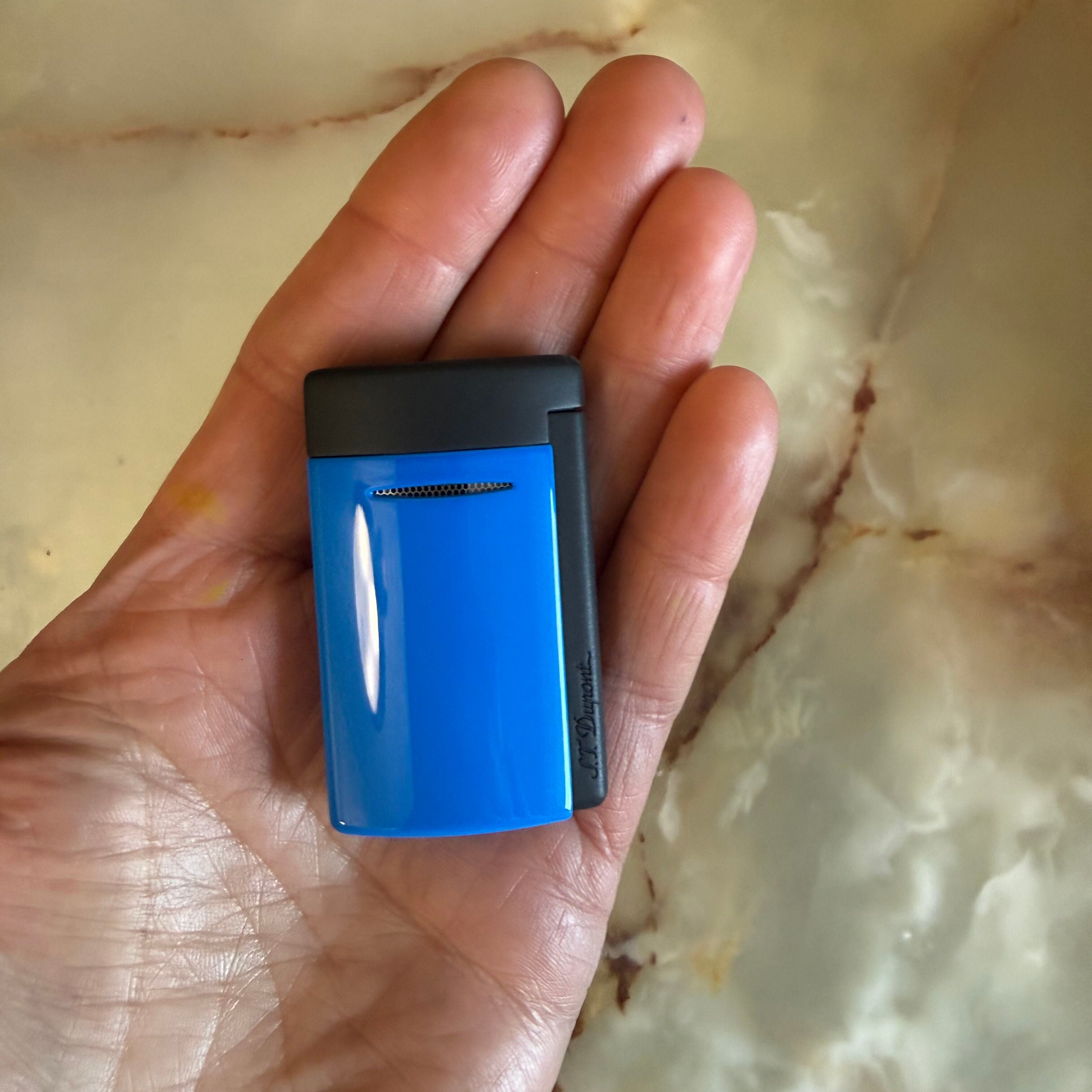 S.T. Dupont Minijet Matte Fluo Neon Blue Lighter 010871