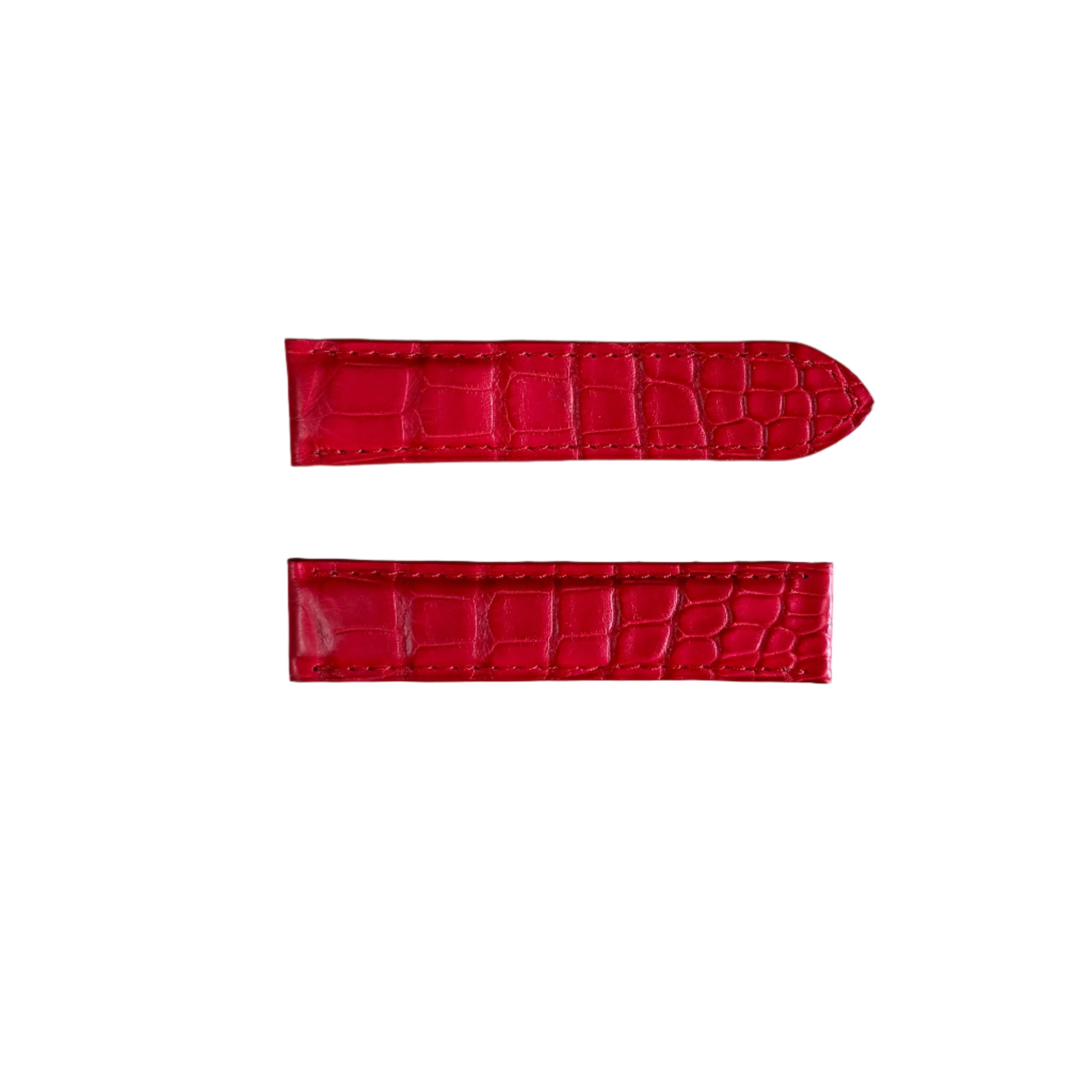 Authentic Cartier Red Alligator Watch Strap Band 19mm KD43CL66