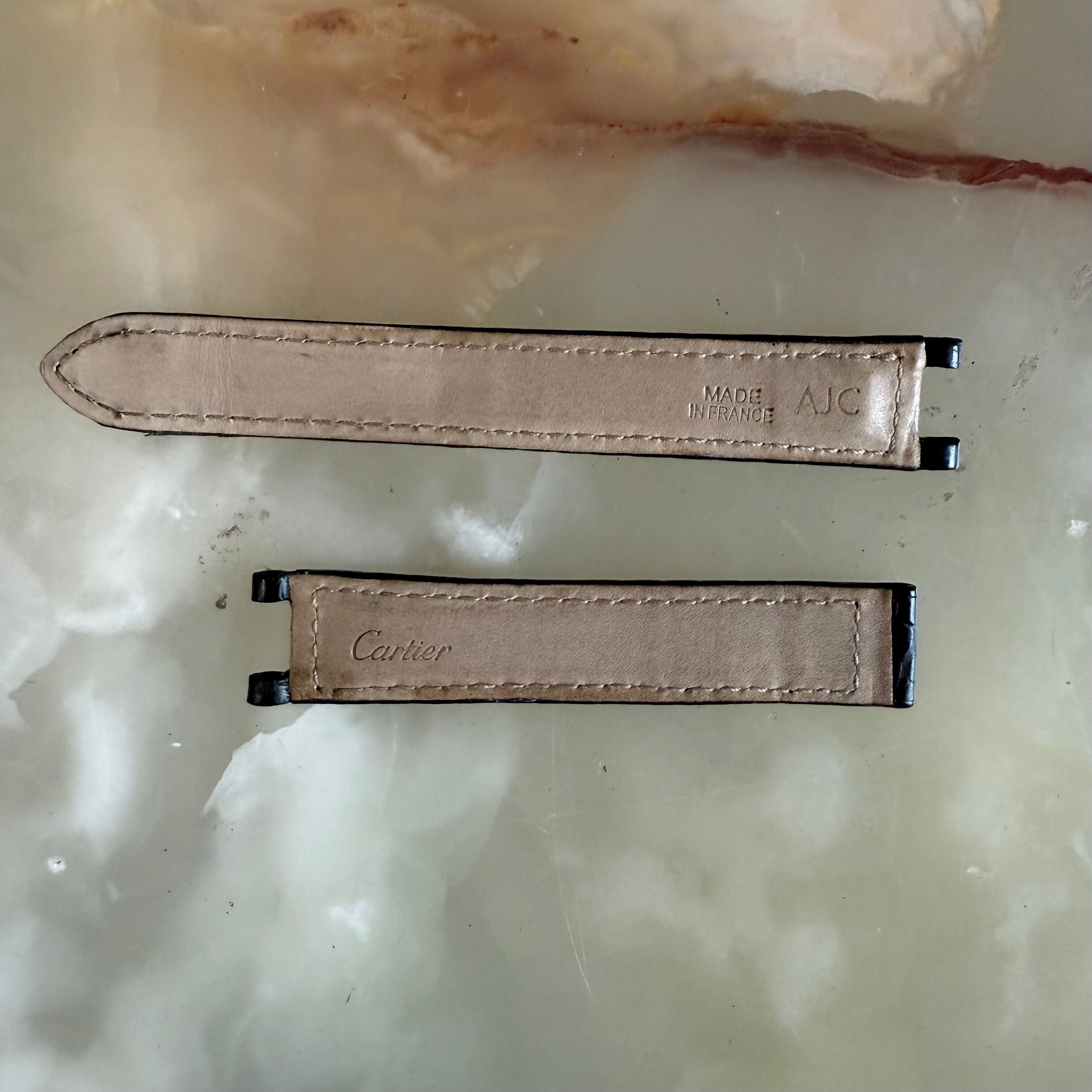 Authentic Cartier Pasha Black Alligator Watch Strap Band 15mm