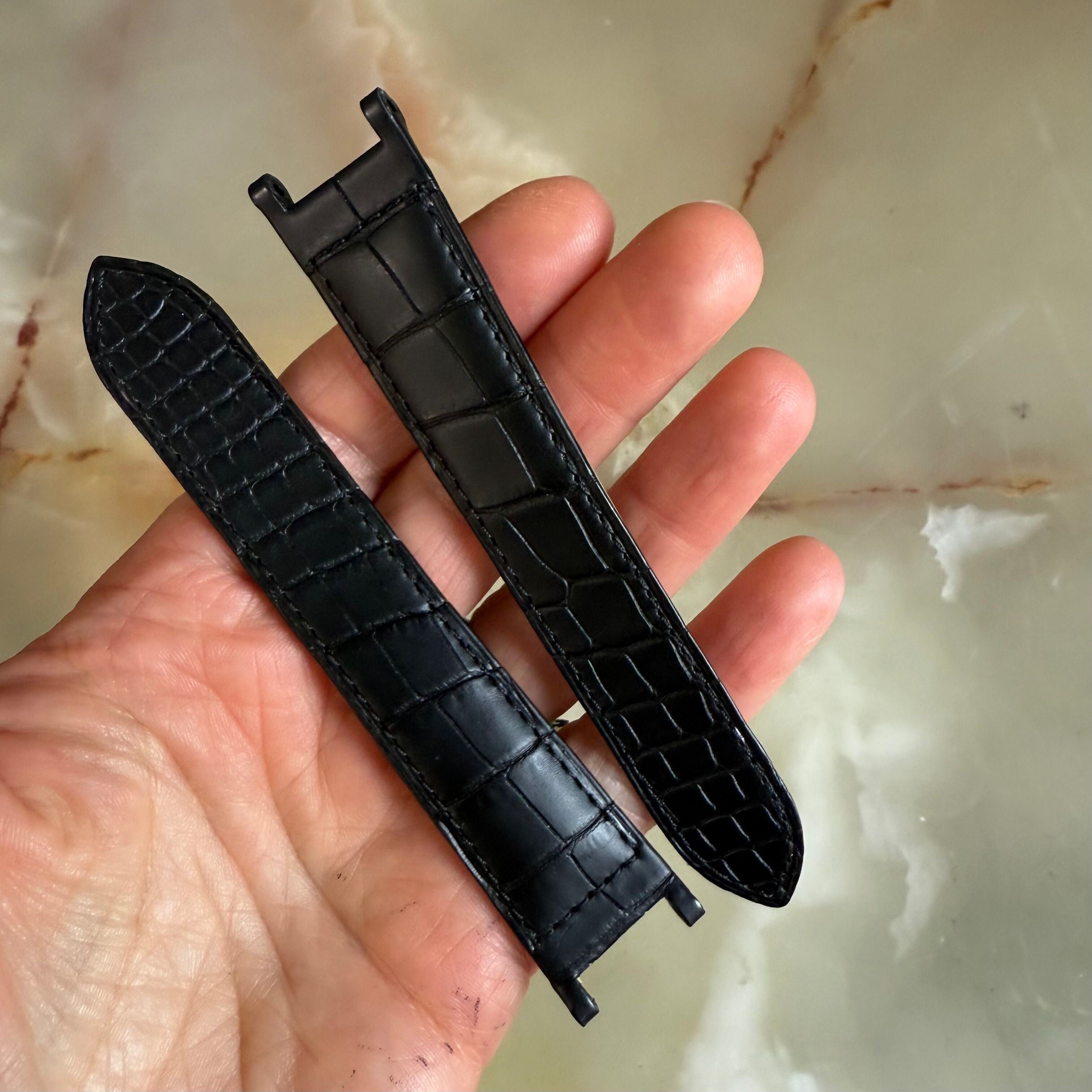Authentic Cartier Pasha Black Alligator Watch Strap Band 21mm KD1HJK97