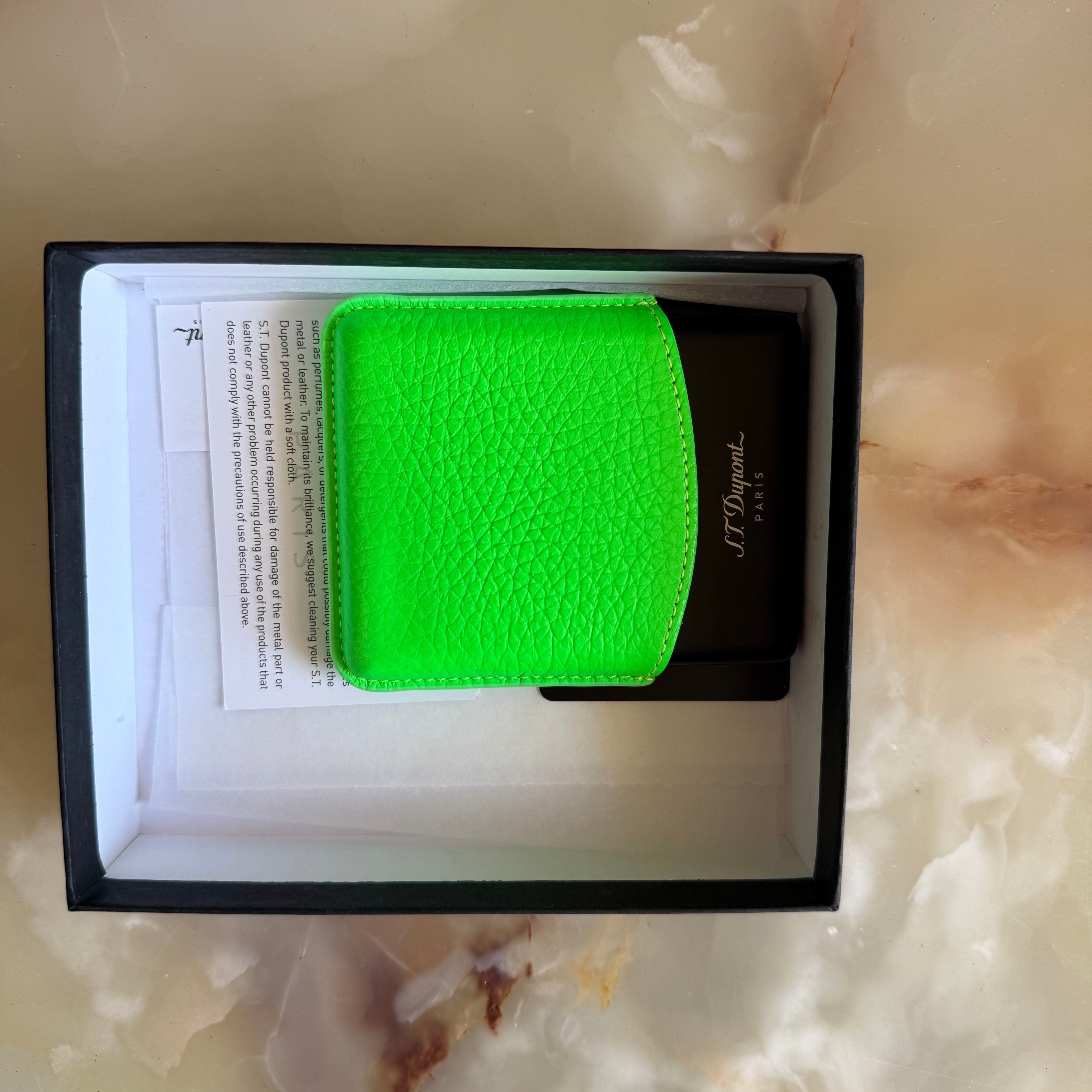 S.T. Dupont Fluo Neon Green Cigarette Case 183117