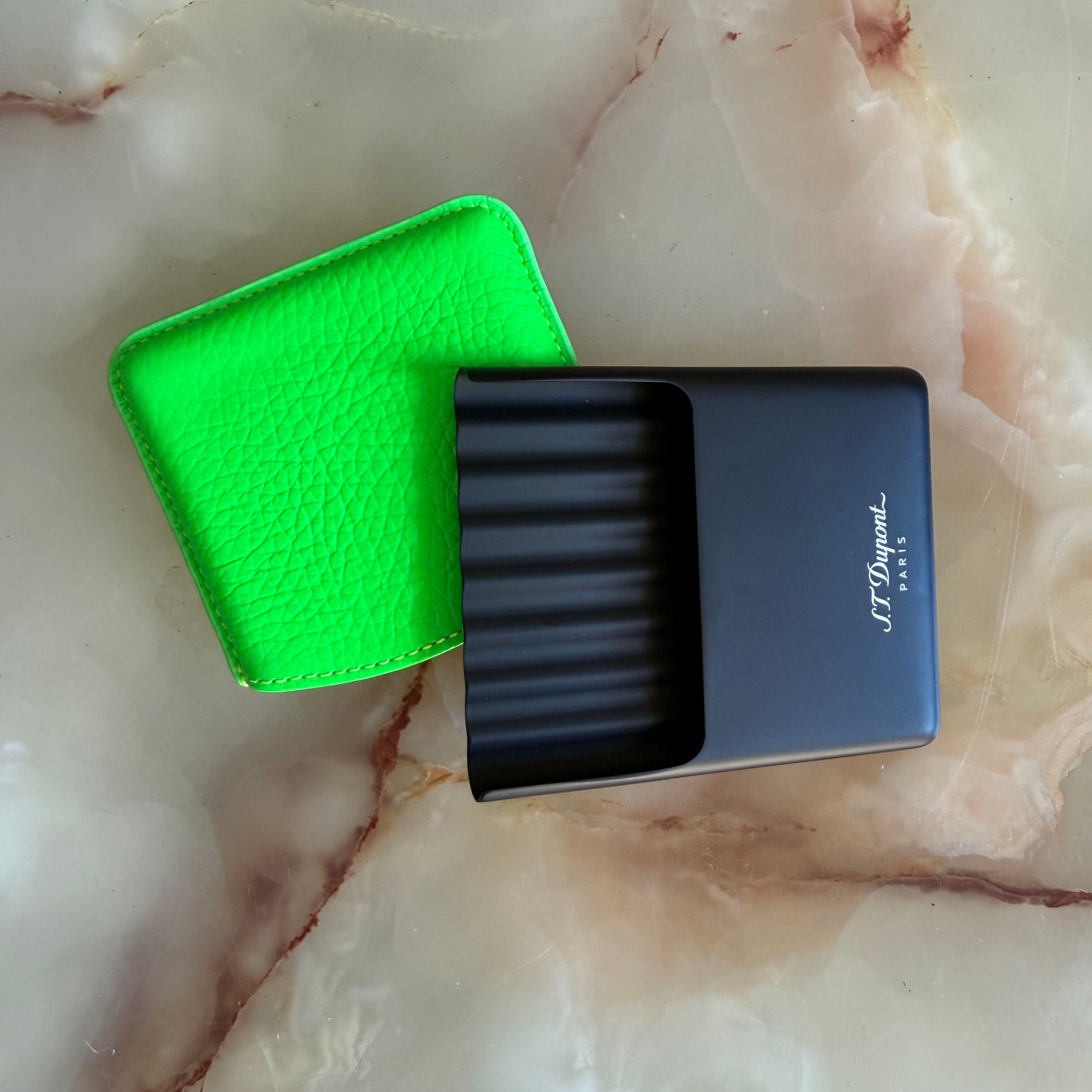 S.T. Dupont Fluo Neon Green Cigarette Case 183117