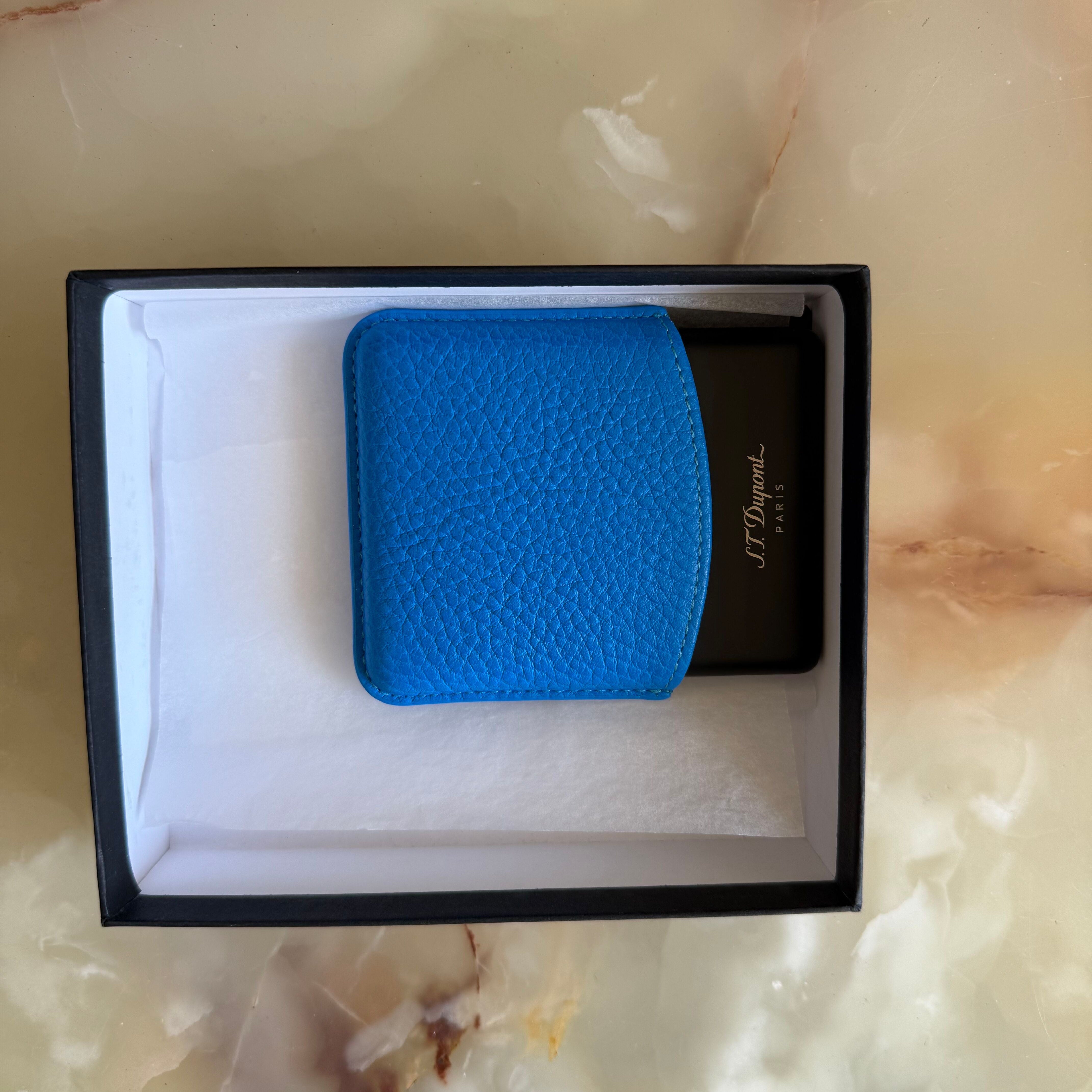 S.T. Dupont Fluo Neon Blue Cigarette Case 183116