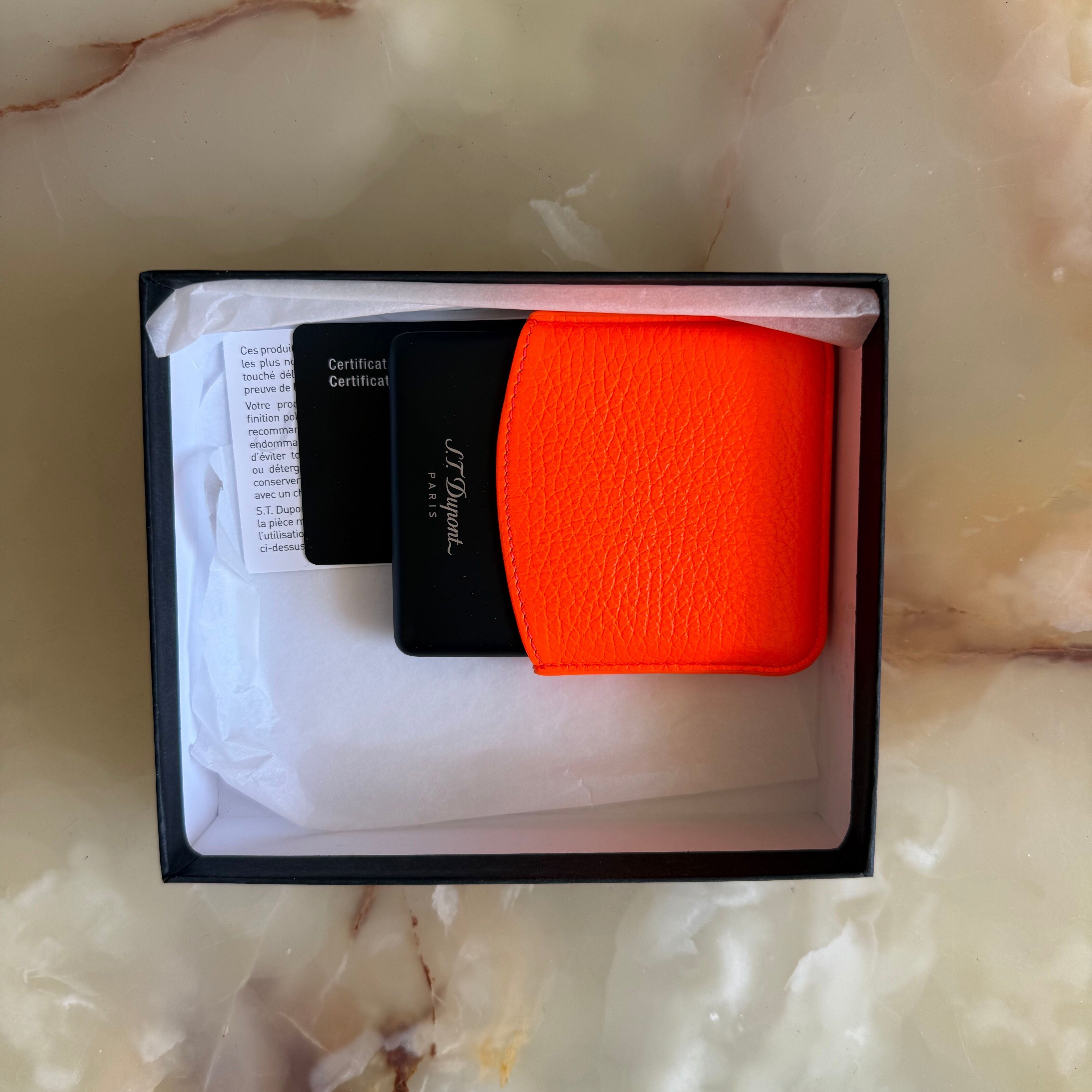 S.T. Dupont Fluo Neon Orange Cigarette Case 183114