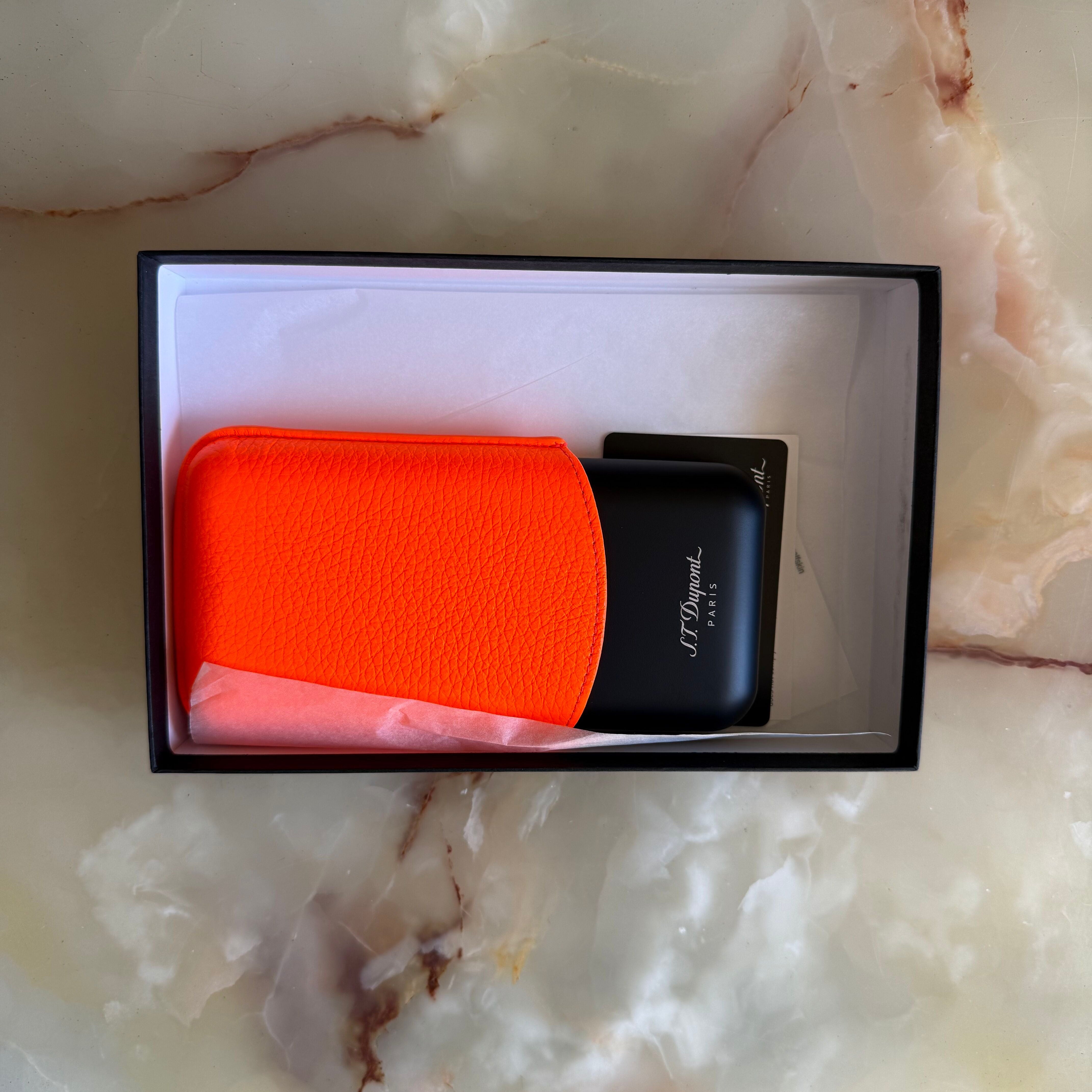 S.T. Dupont Fluo Neon Orange 3 Cigar Case 183419