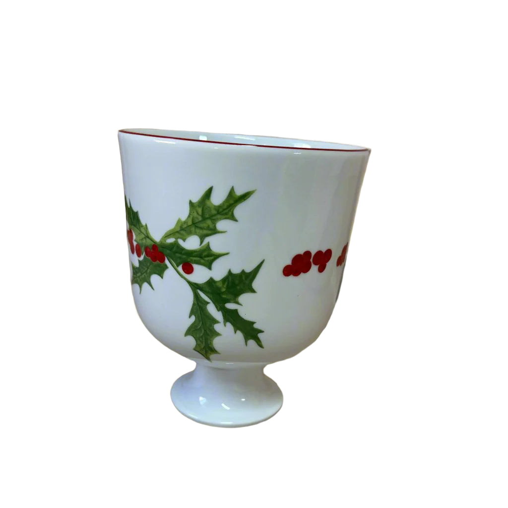 New Old Stock Richard Ginori Holly Berry Christmas Holiday Vase 020646717034