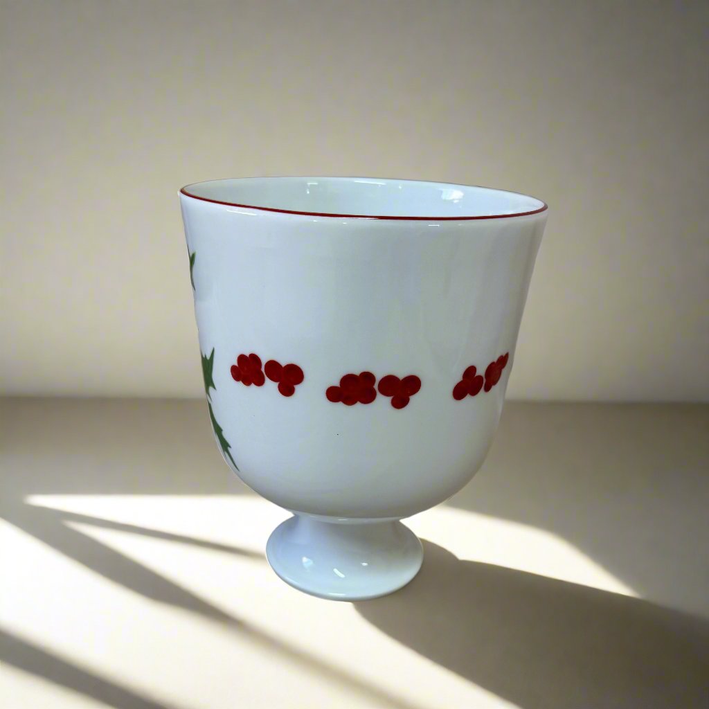 New Old Stock Richard Ginori Holly Berry Christmas Holiday Vase 020646717034