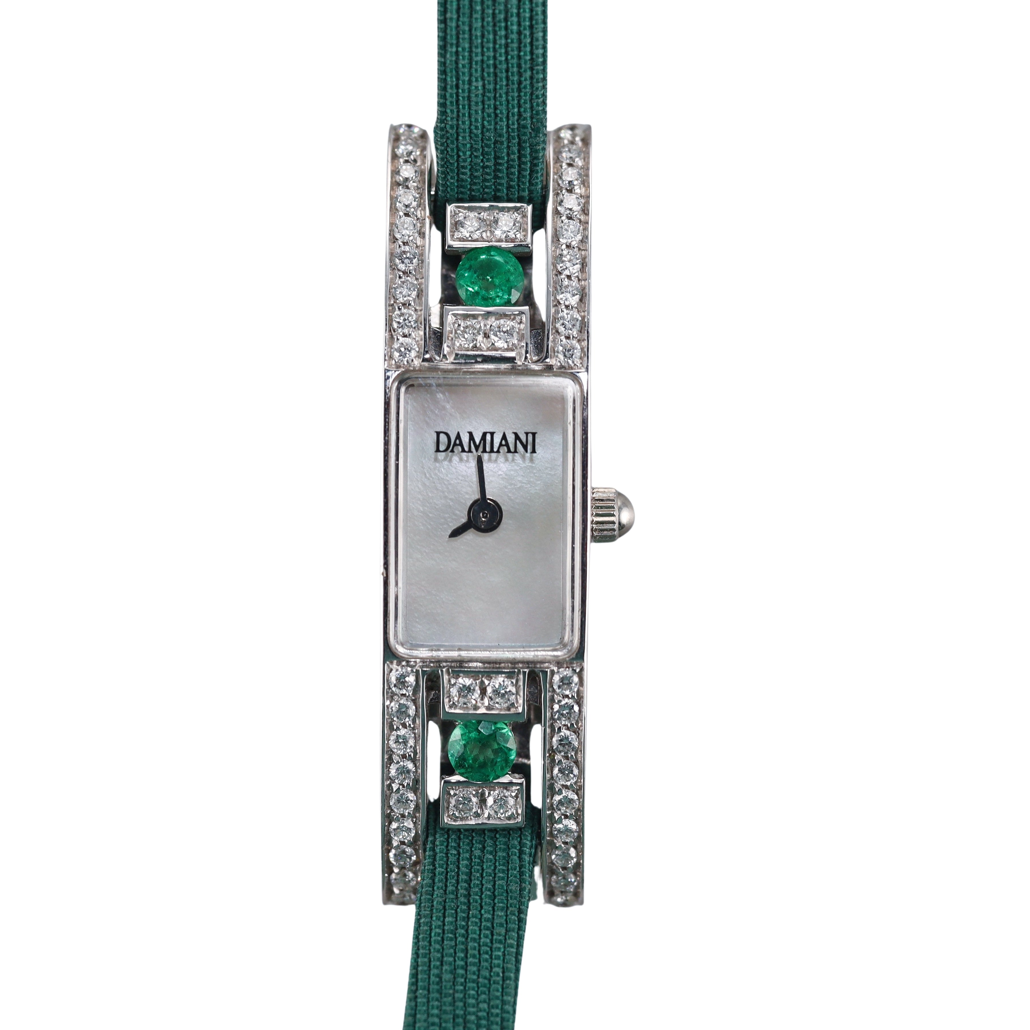 Damiani Gold MOP Diamond Emerald Ladies Watch