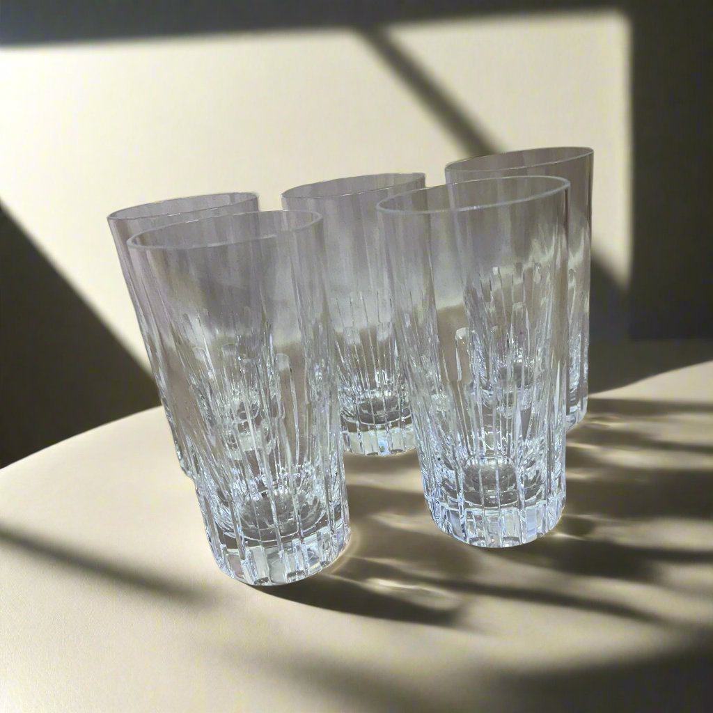 Baccarat Crystal Old Fashioned Rotary Highball Set of 5