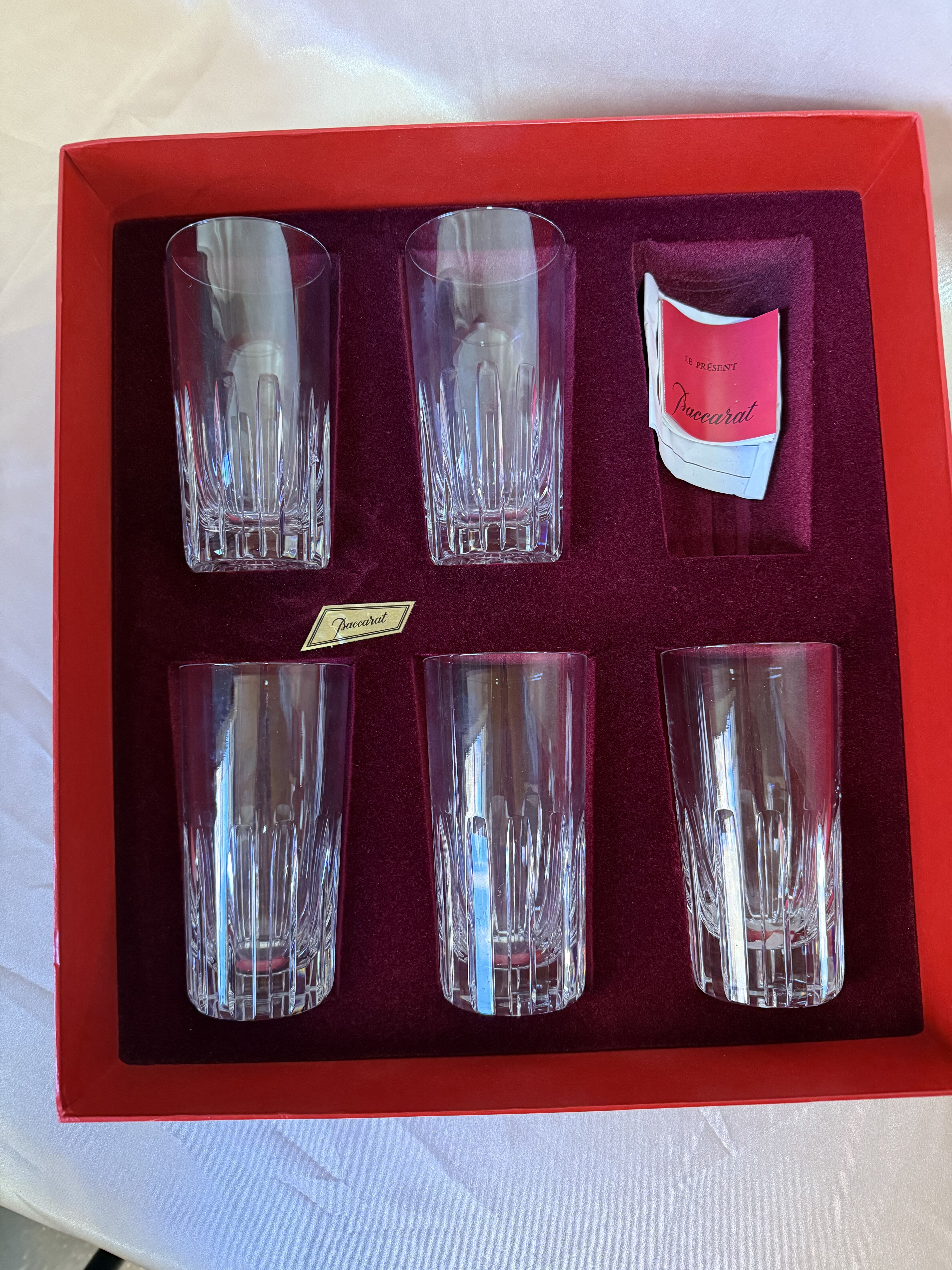 Baccarat Crystal Old Fashioned Rotary Highball Set of 5