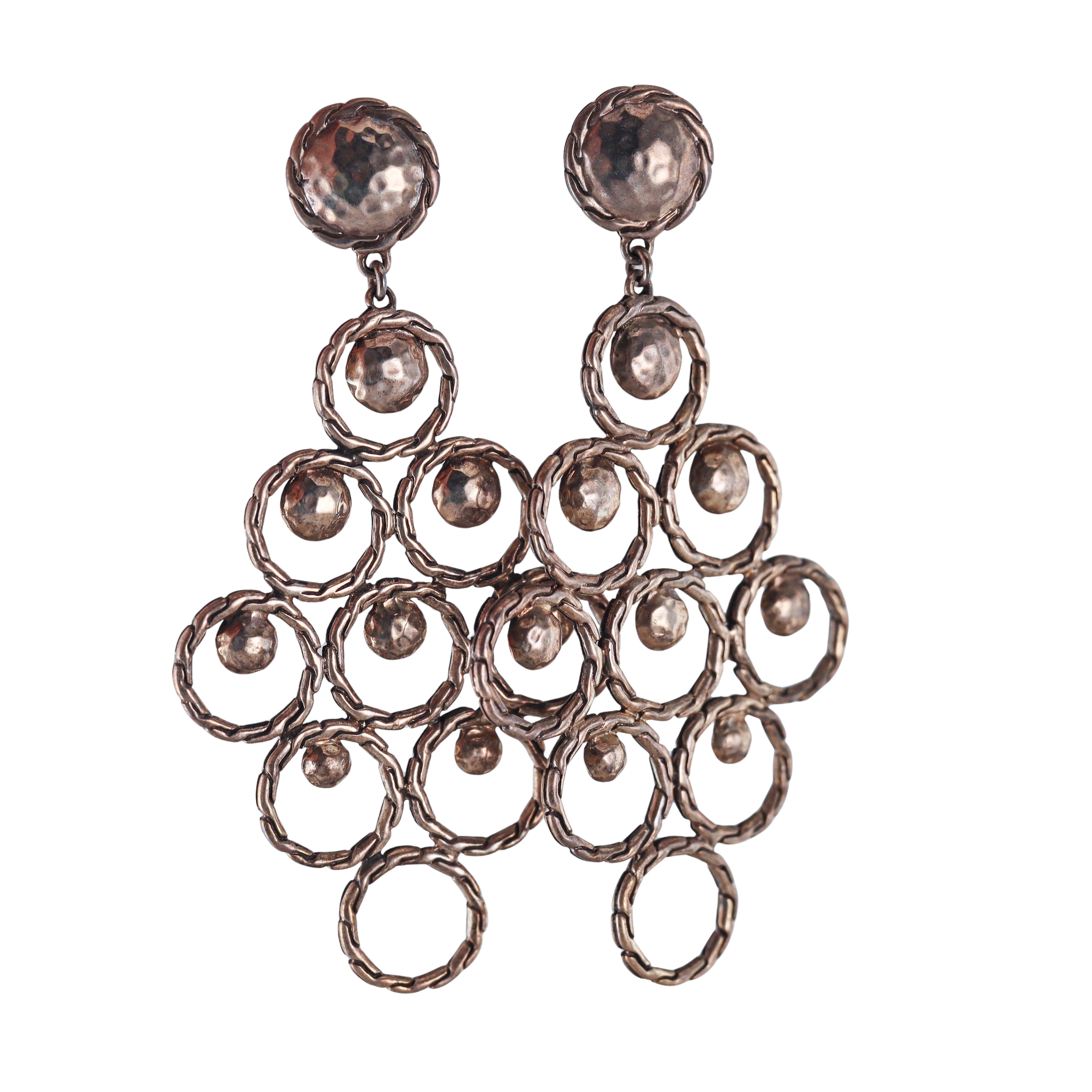 John Hardy Dot Sterling Silver Earrings Retail $495