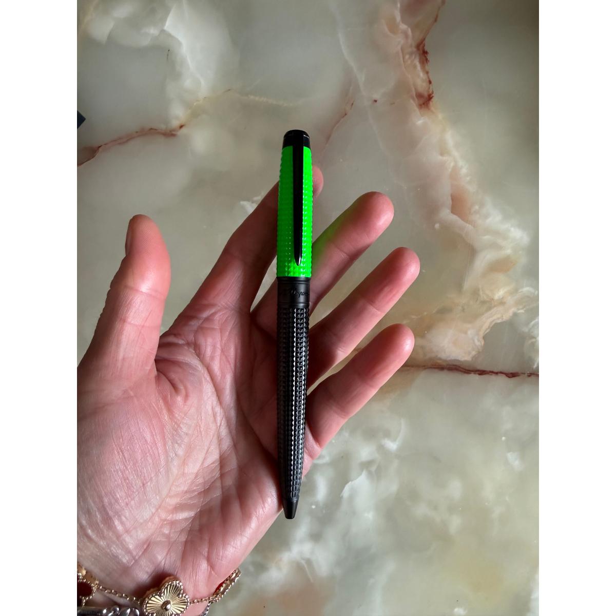 S.T. Dupont Line D Eternity Fluo Neon Green Rollerball Pen 425032L