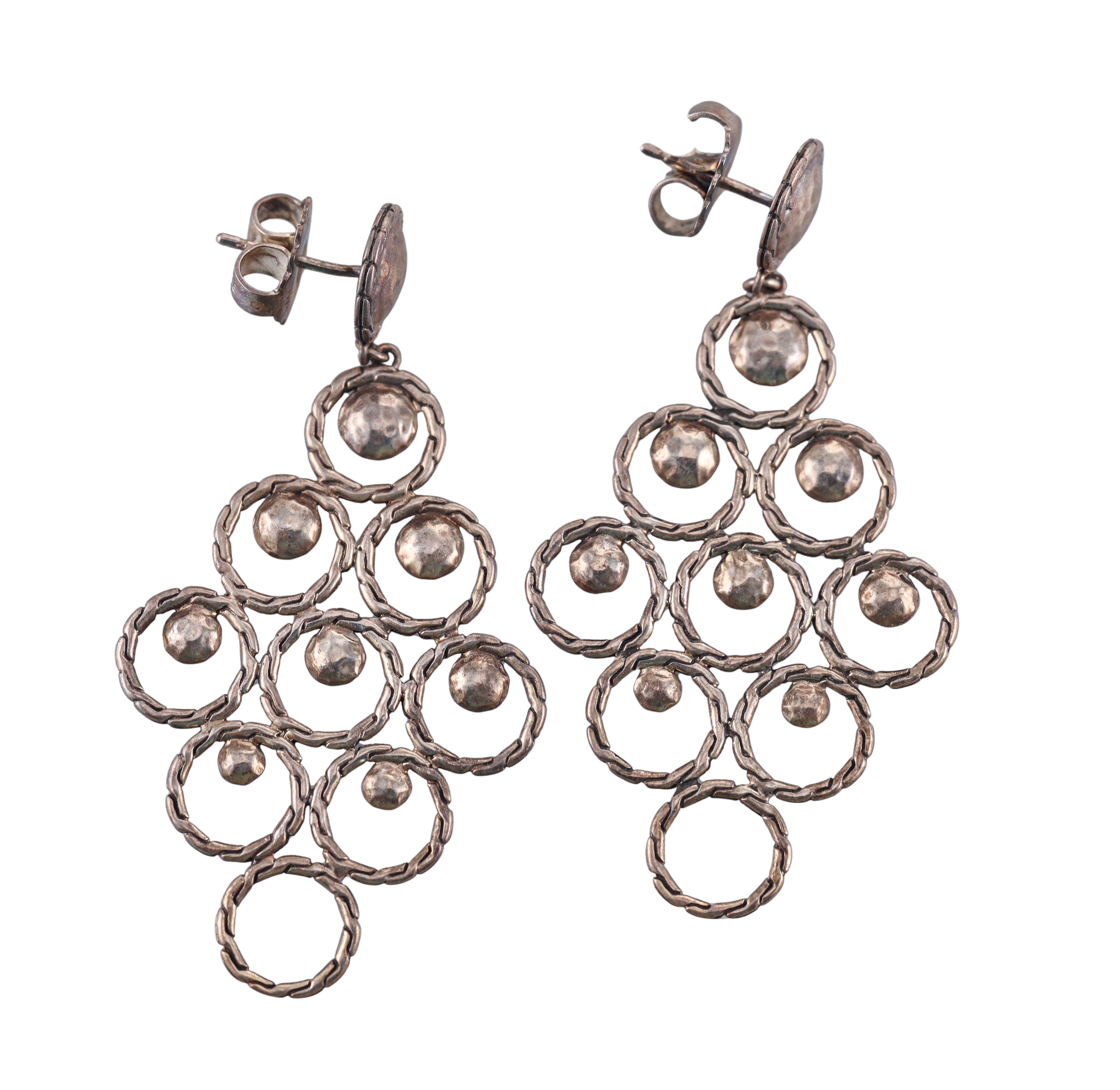 John Hardy Dot Sterling Silver Earrings Retail $495