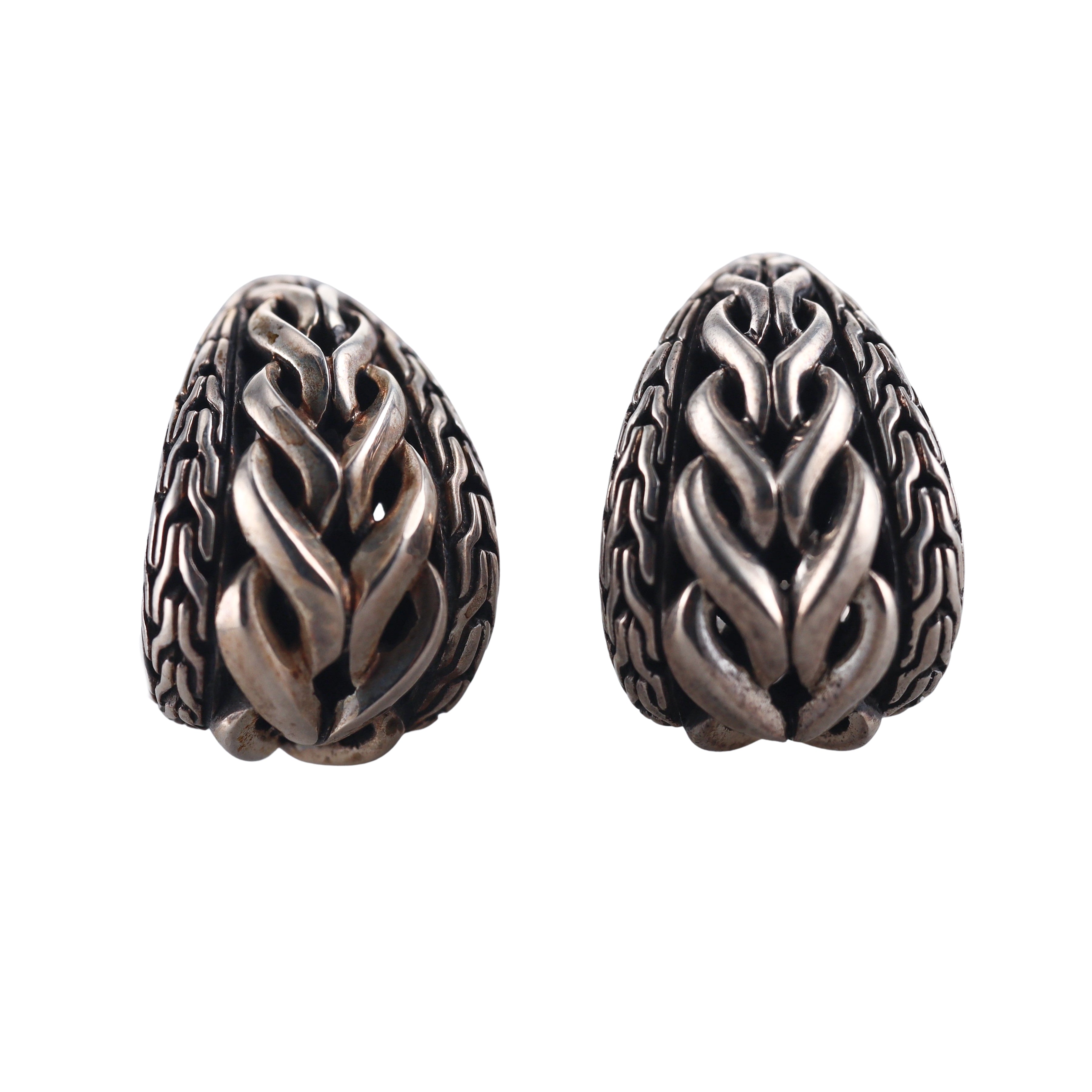 John Hardy Asli Sterling Silver Earrings Retail $695