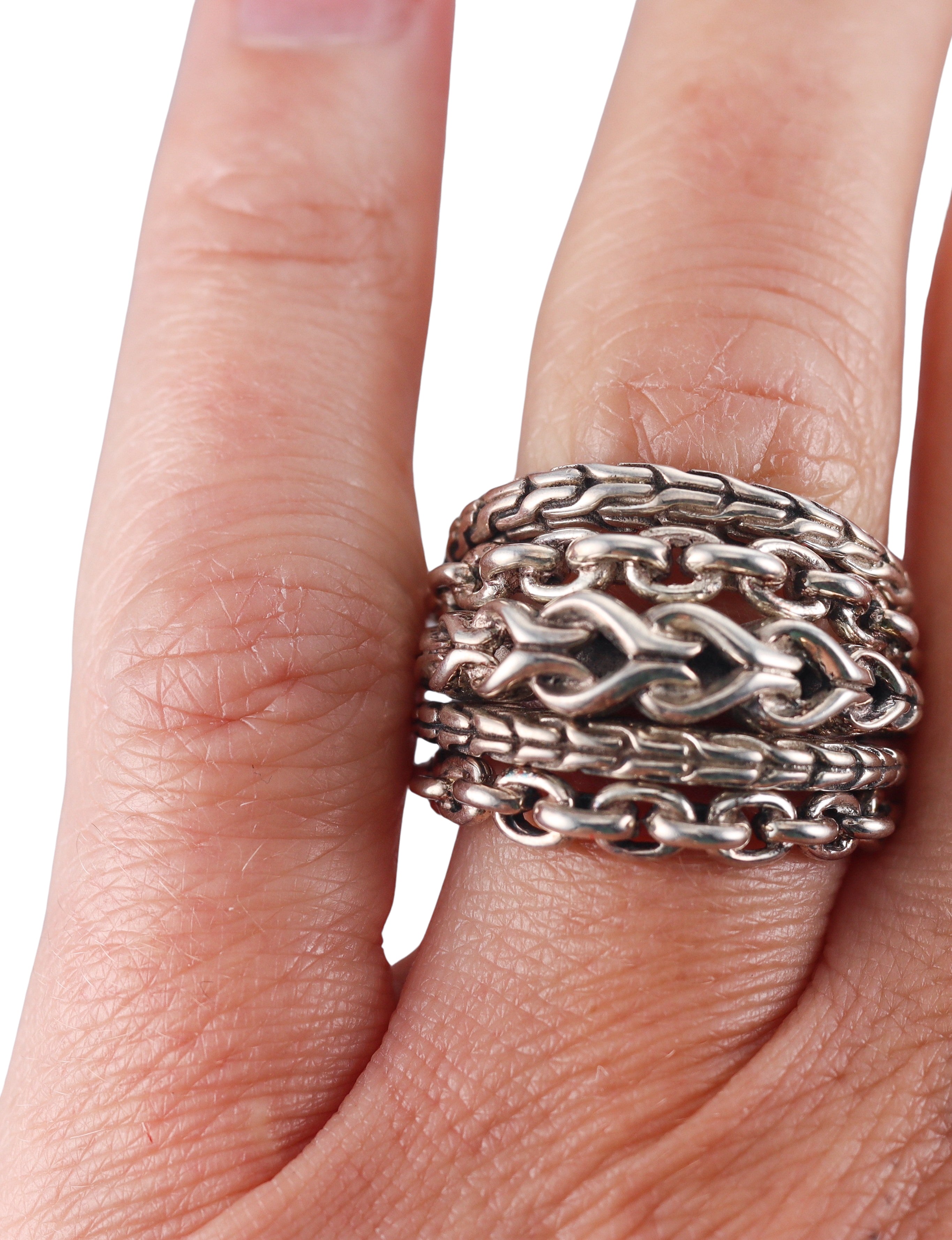 John Hardy Asli Sterling Silver Ring Retail $595