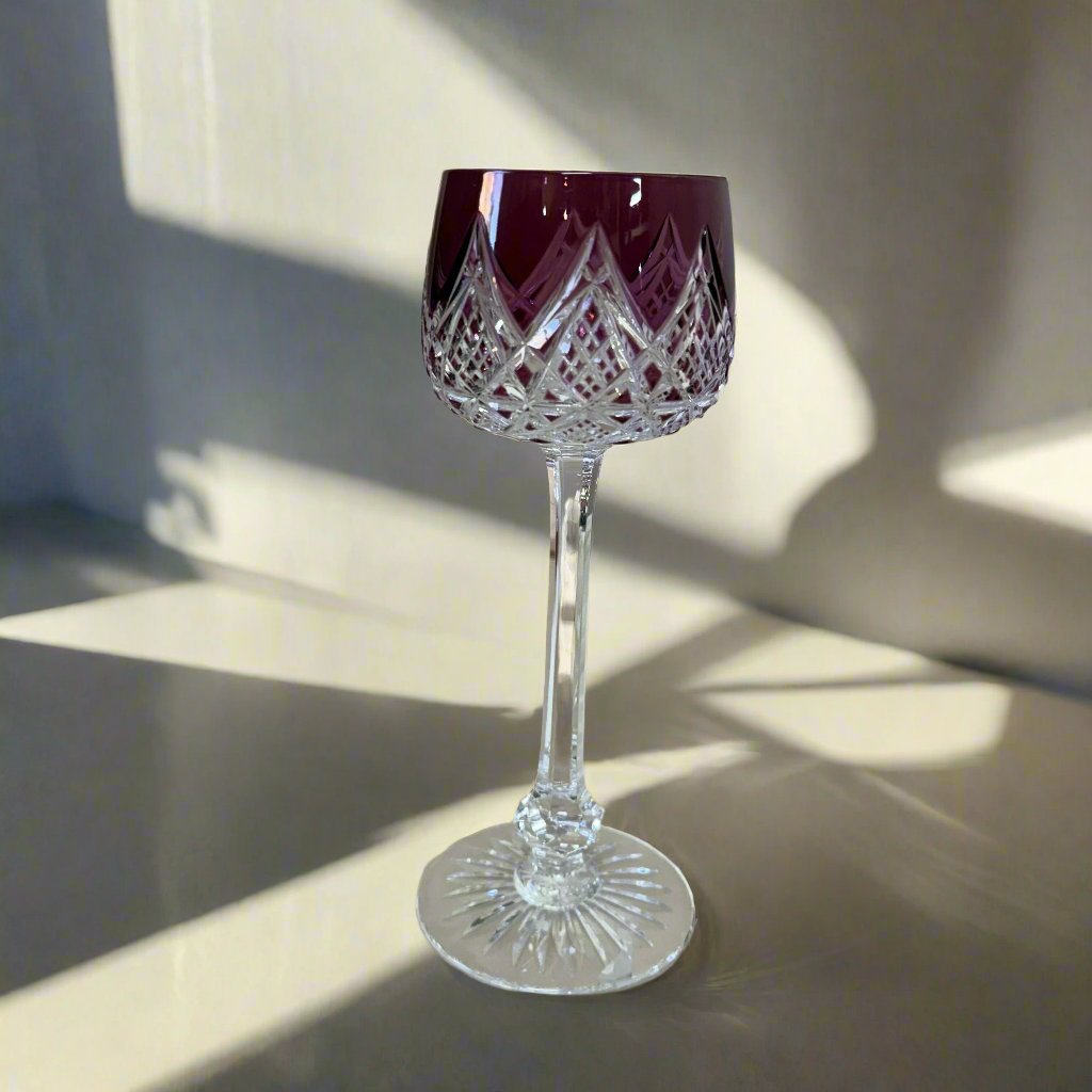 New Old Stock Baccarat Crystal Colbert Amethyst Hoock Wine Glass