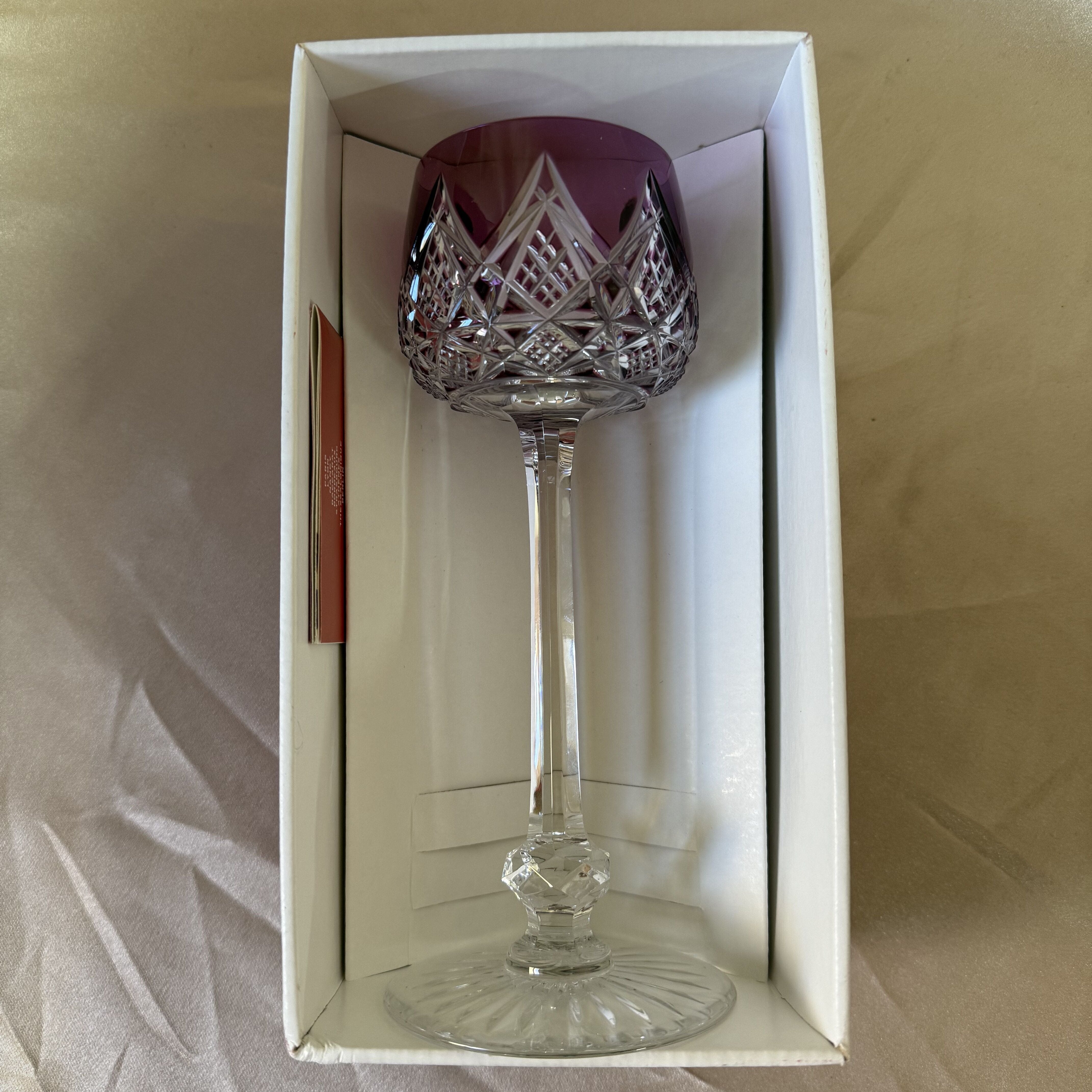 New Old Stock Baccarat Crystal Colbert Amethyst Hoock Wine Glass