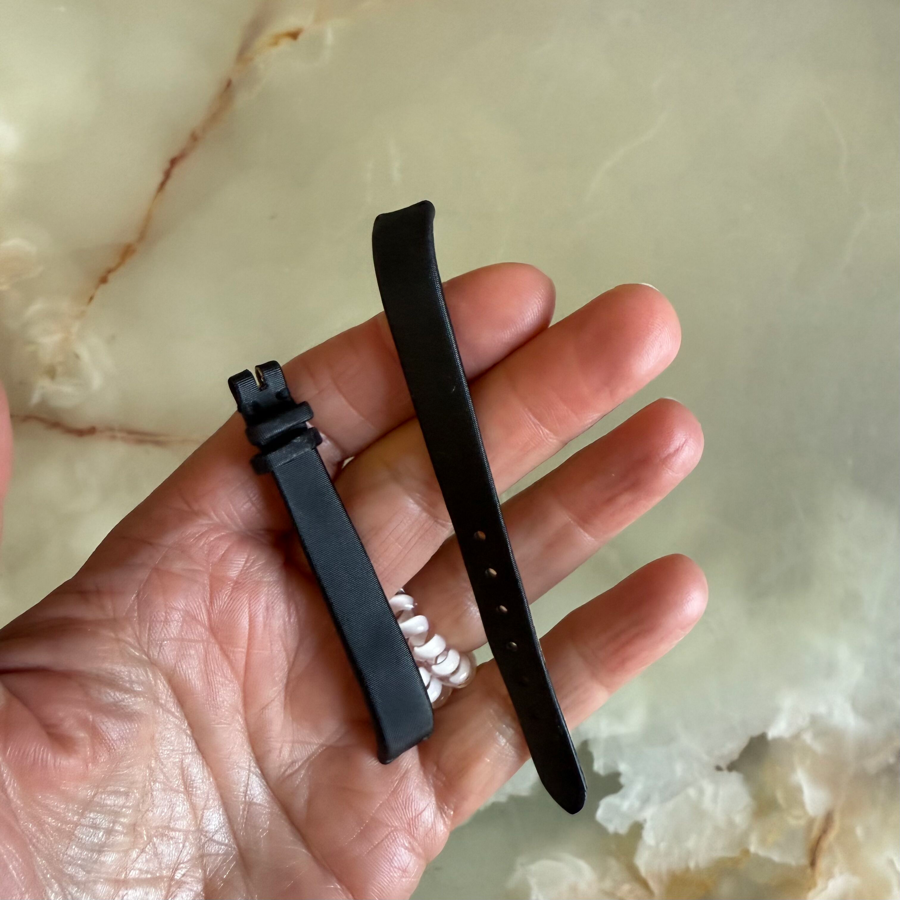 Authentic David Yurman Black Satin Watch Strap Band 10mm