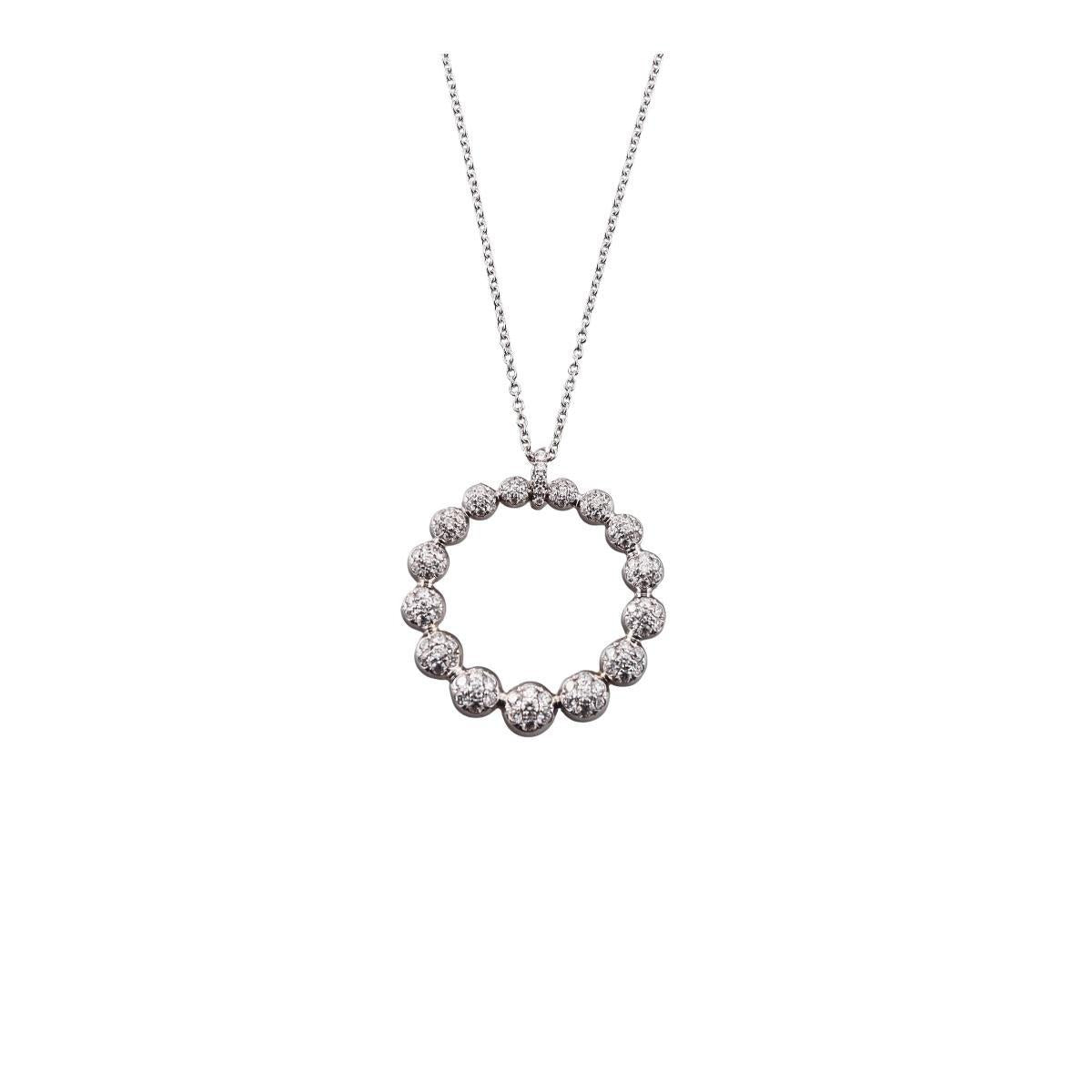 Memoire Bubbles 18k Gold Diamond Pendant Necklace