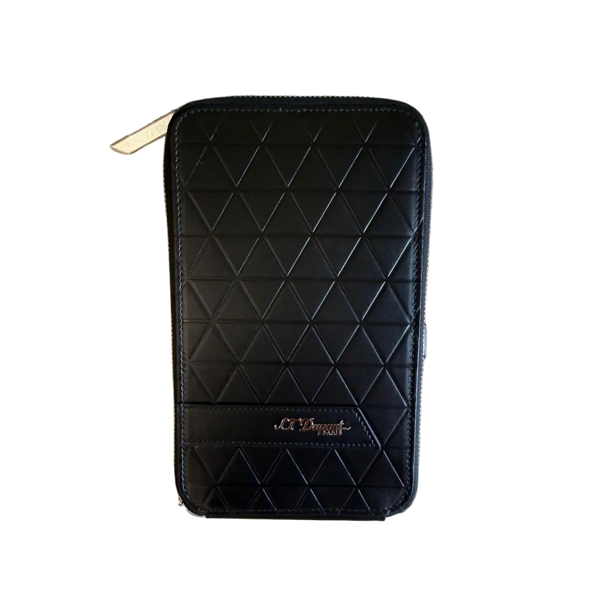 S. T. Dupont Firehead Black Leather Shoulder Bag 160011