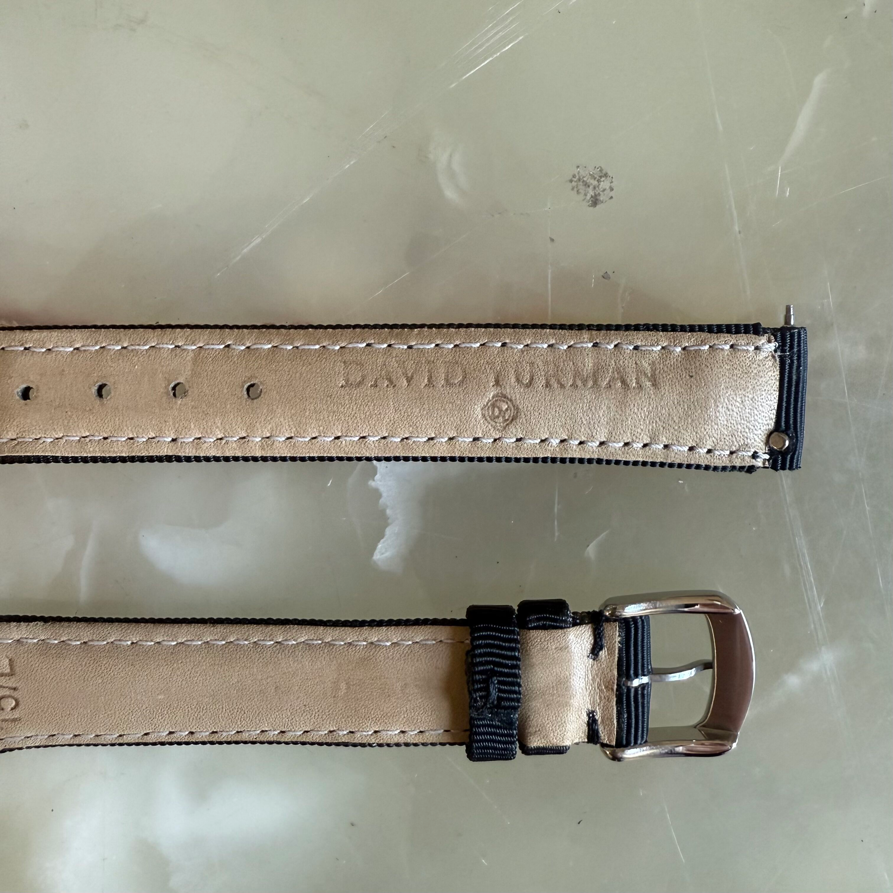 Authentic David Yurman Black Satin Watch Strap Band 15mm w Buckle