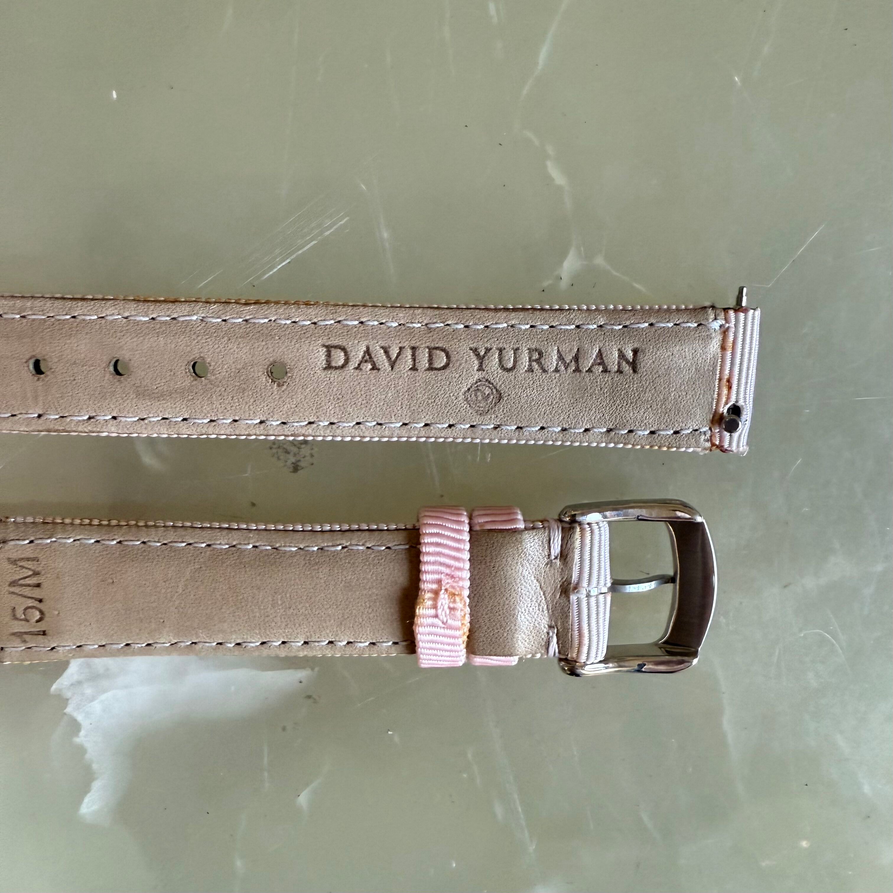 Authentic David Yurman Pink Satin Watch Strap Band 15mm w Buckle