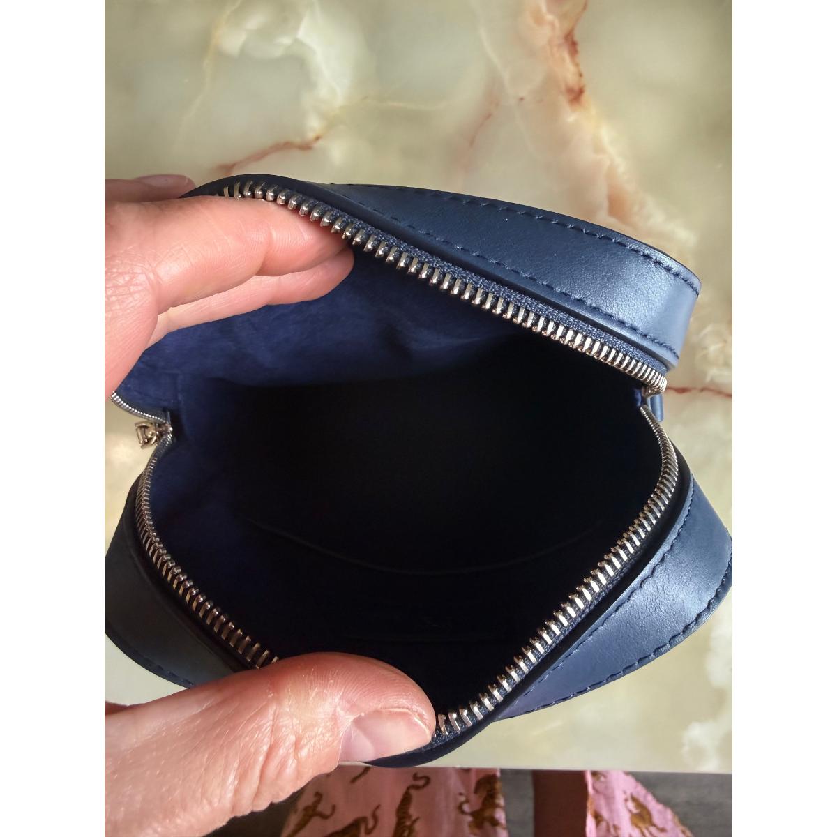 S. T. Dupont Firehead Blue Leather Shoulder Bag 160610