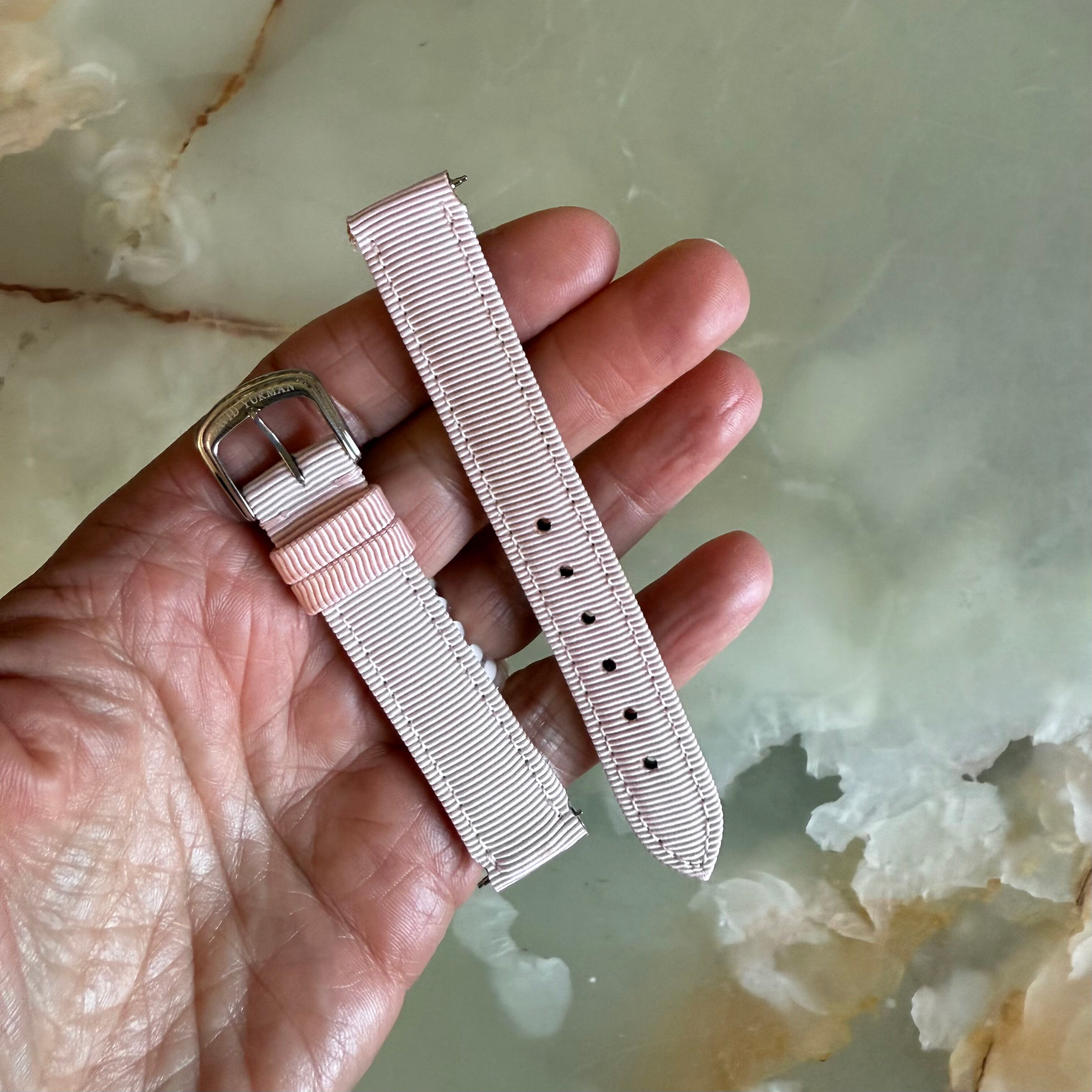 Authentic David Yurman Pink Satin Watch Strap Band 15mm w Buckle