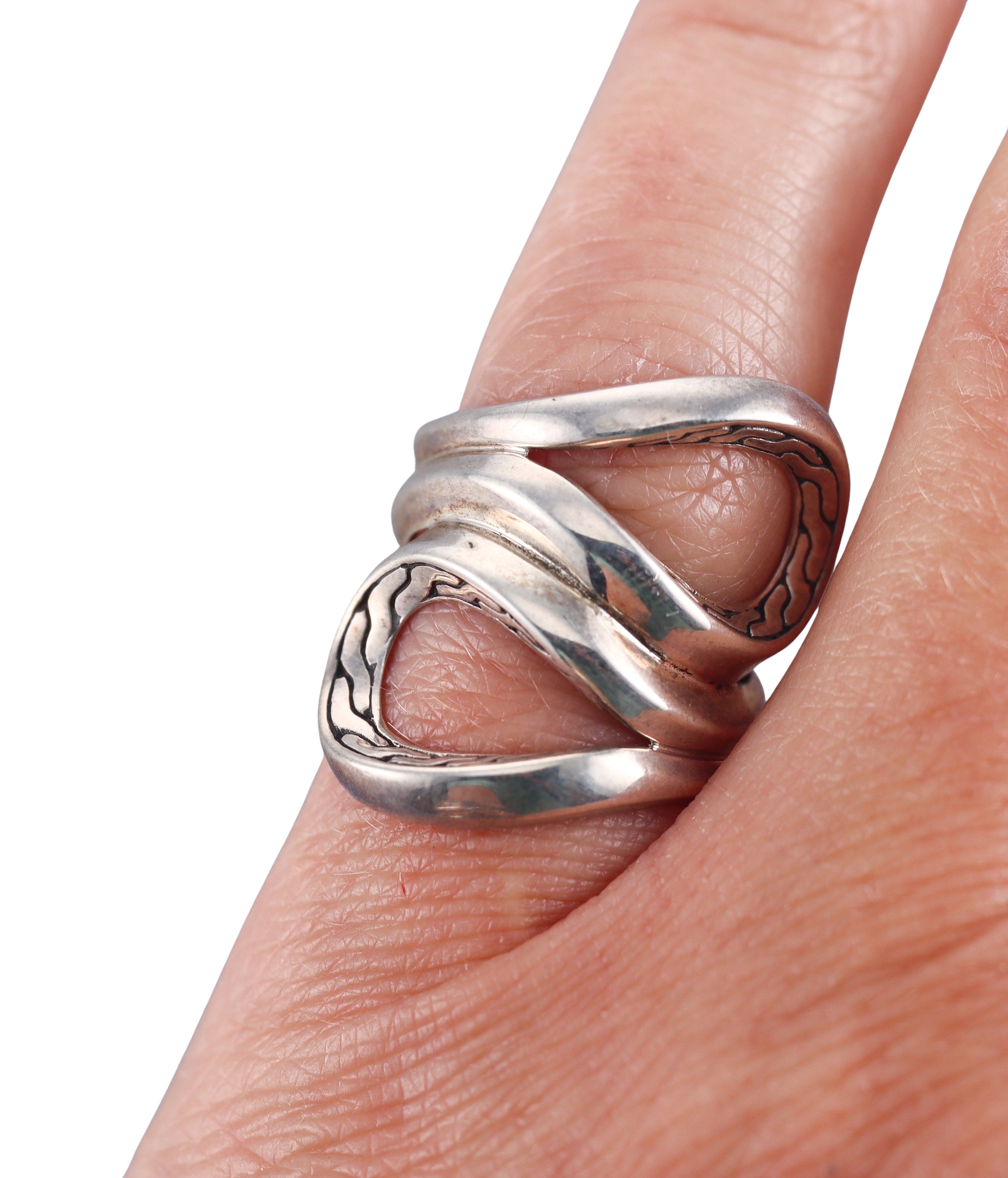 John Hardy Classic Sterling Silver Ring Retail $495