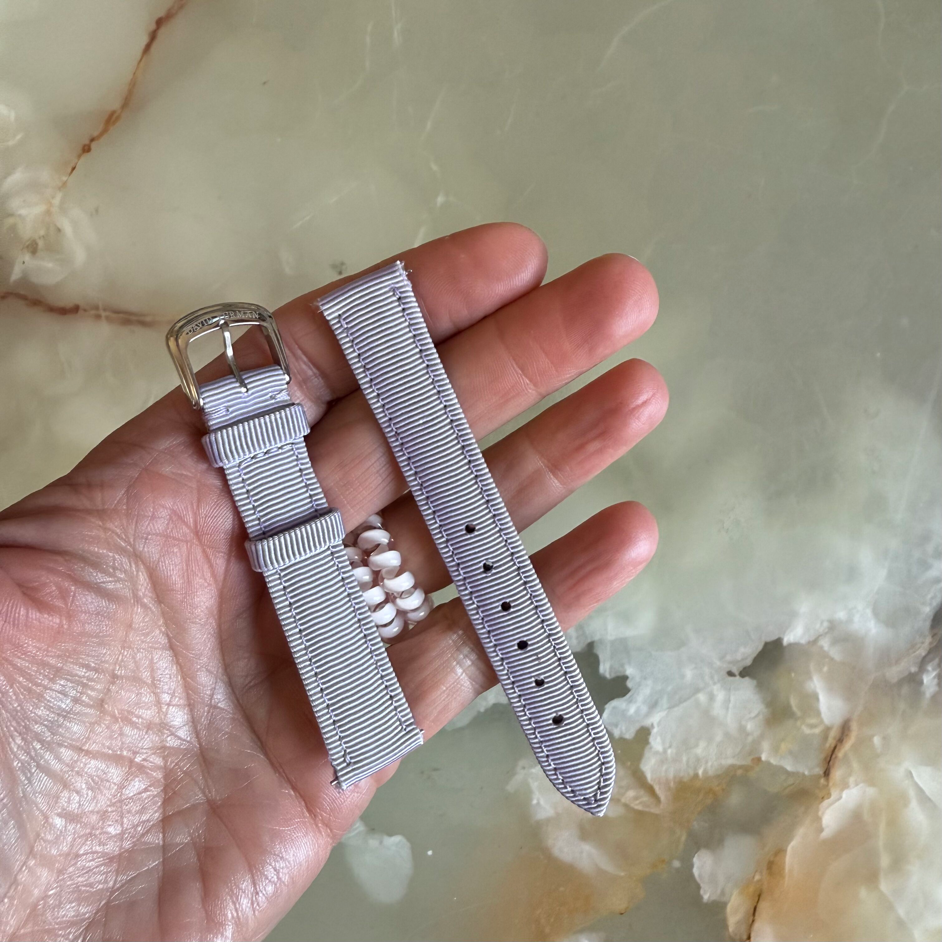 Authentic David Yurman Purple Satin Watch Strap Band 15mm w Buckle