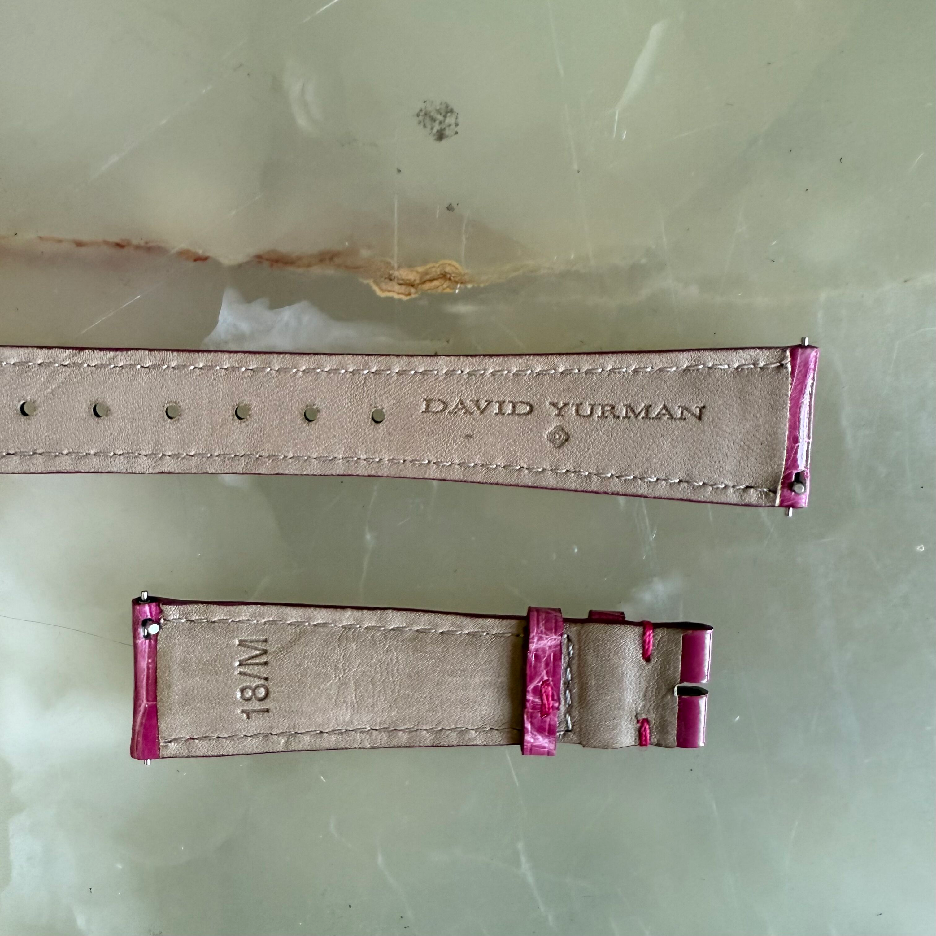 Authentic David Yurman Pink Alligator Watch Strap Band 18mm