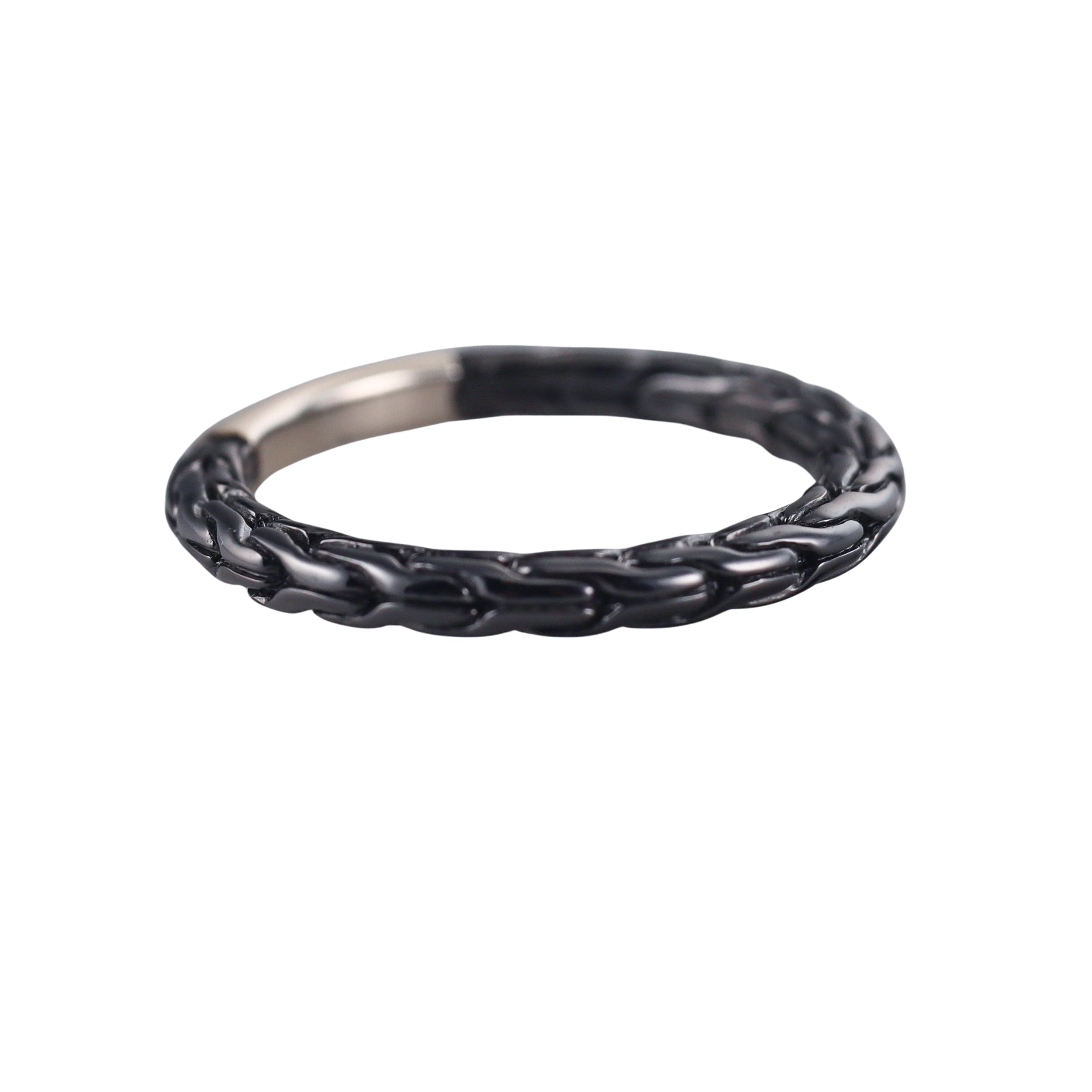 John Hardy Classic Black Sterling Silver Ring Retail $250