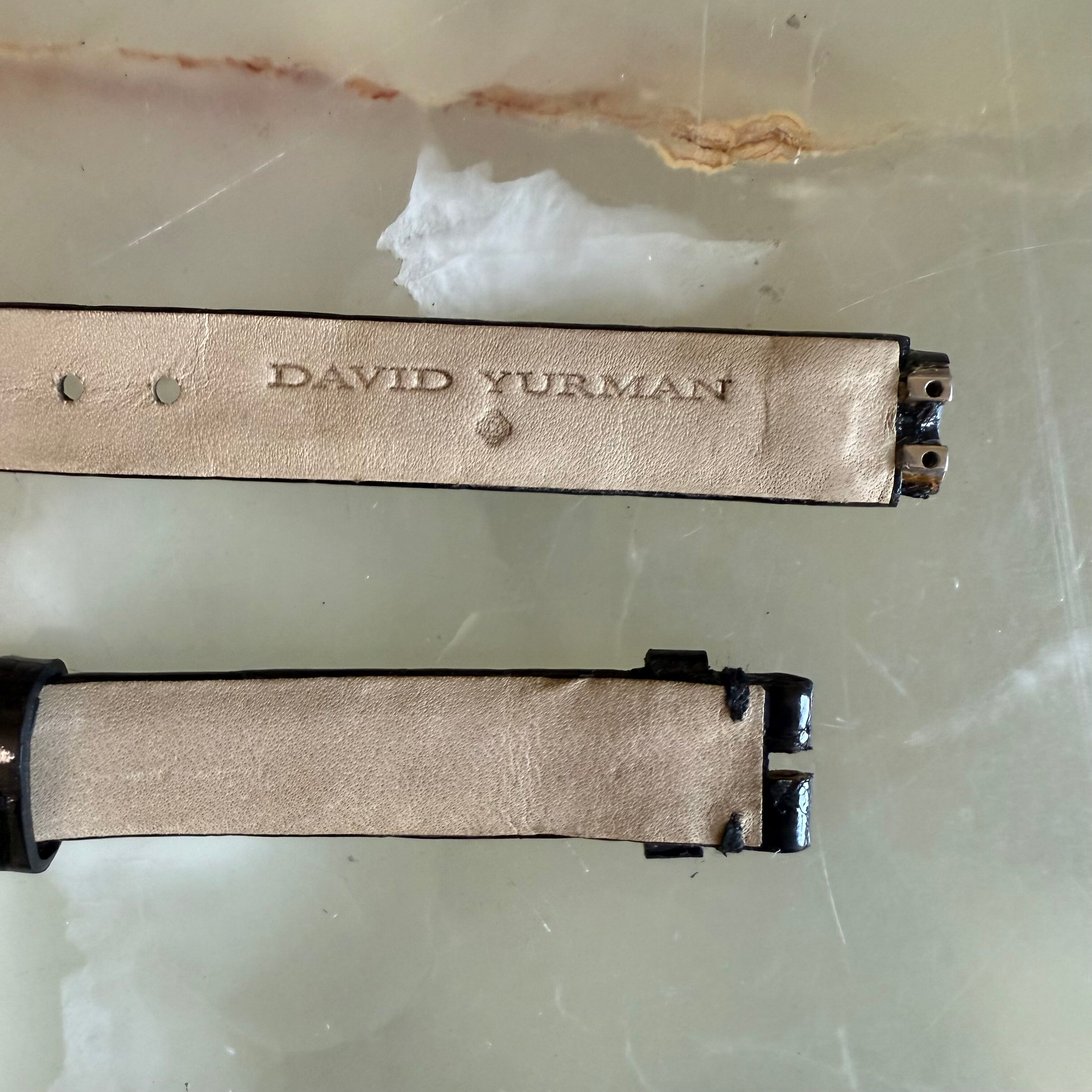 Authentic David Yurman Black Alligator Watch Strap Band 10mm