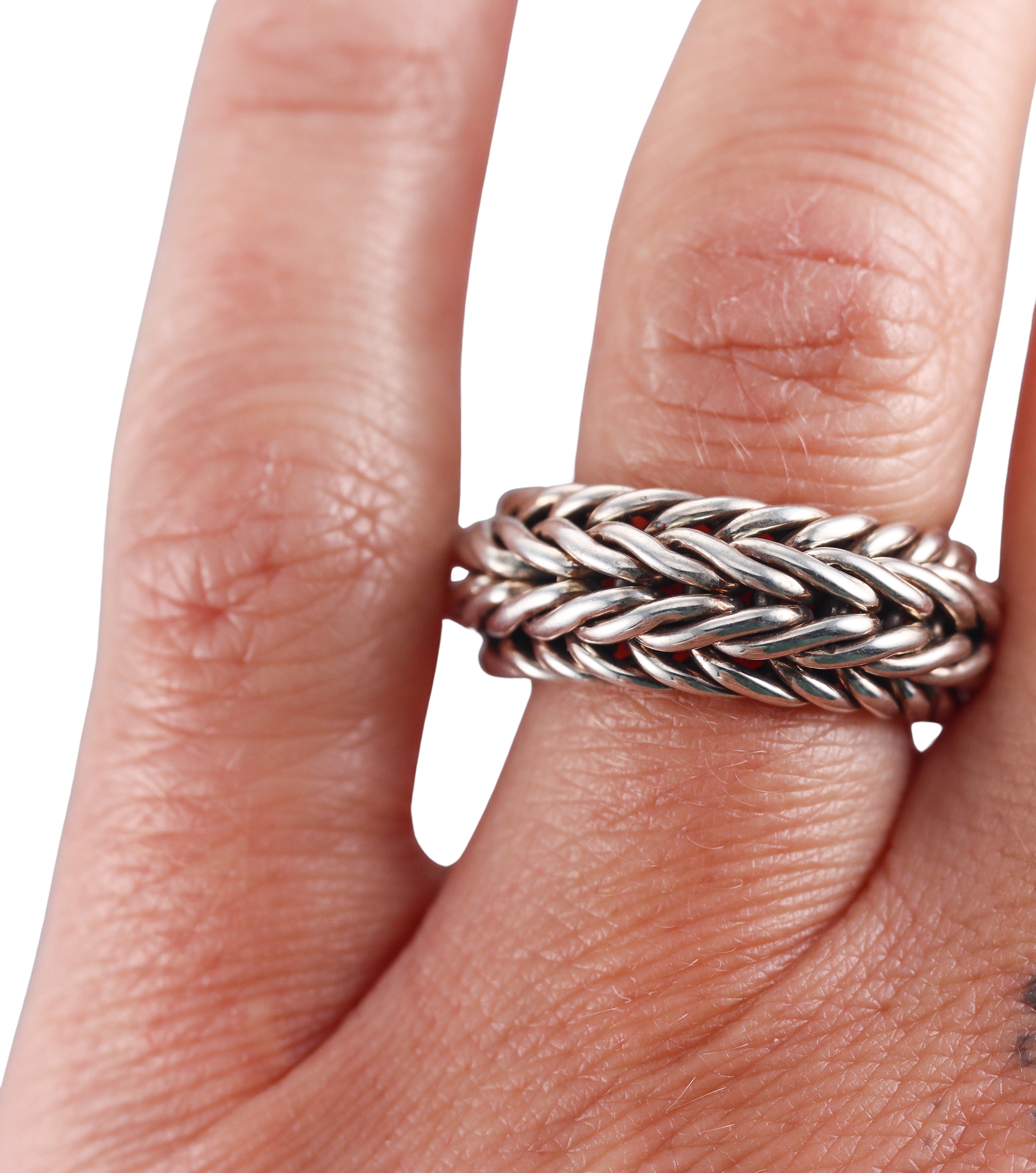 John Hardy Classic Chain Sterling Silver Ring Retail $550