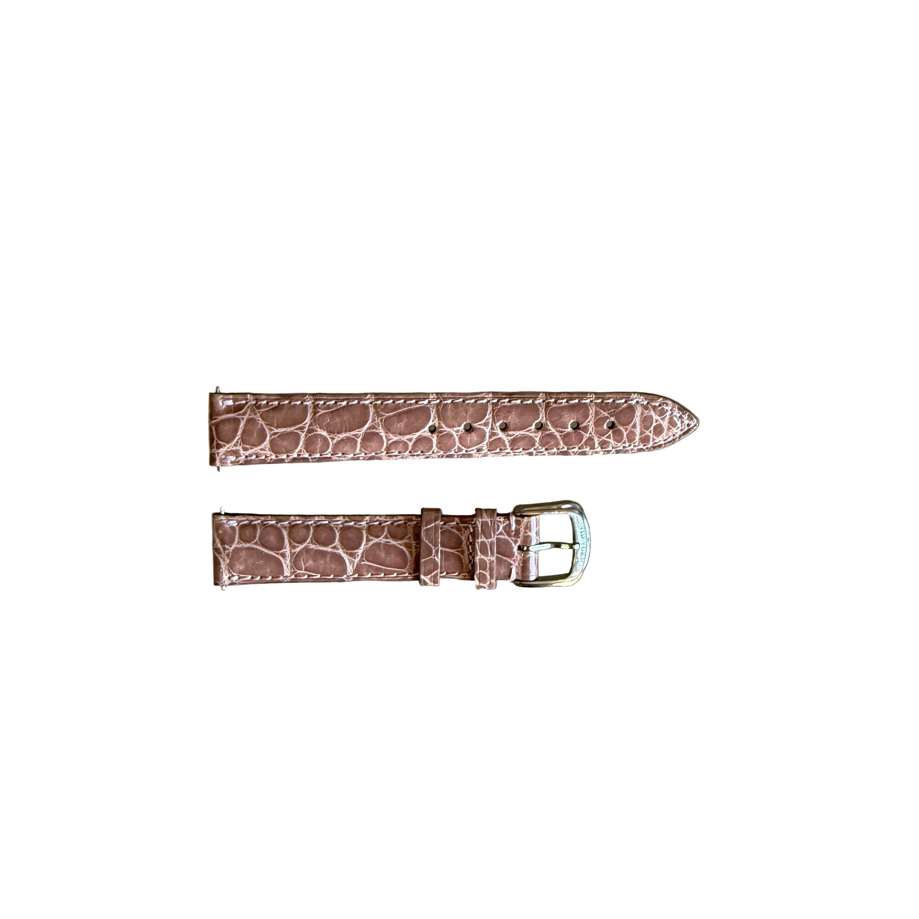 Authentic David Yurman Beige Alligator Watch Strap Band 15mm w Buckle