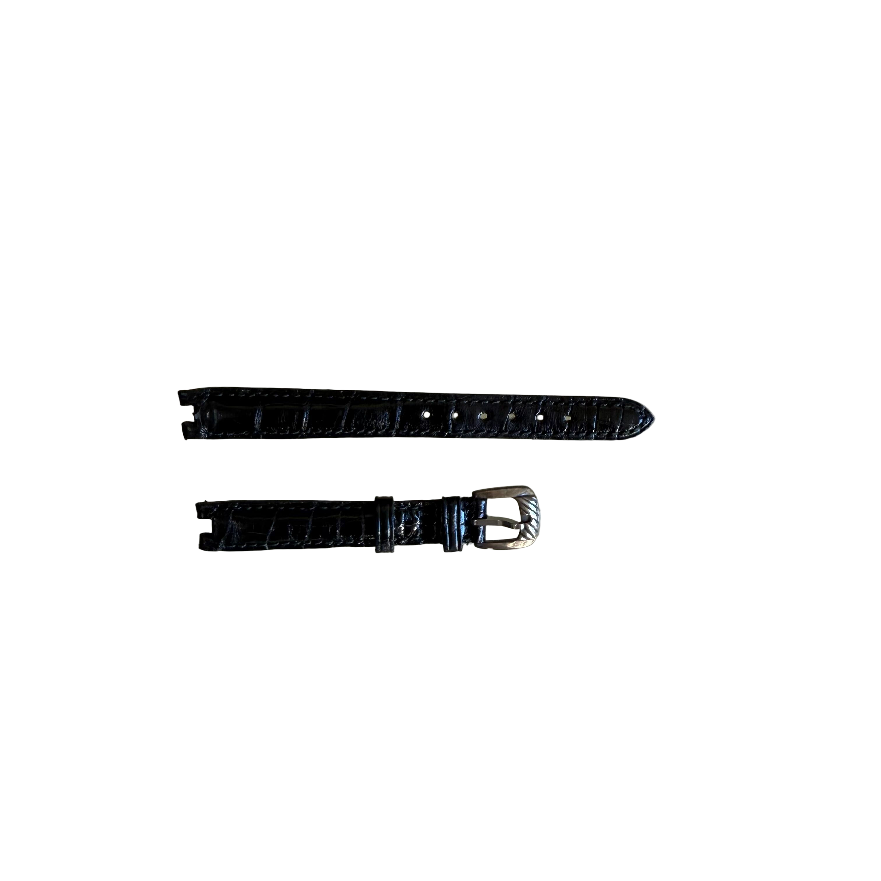 Authentic David Yurman Black Alligator Watch Strap Band 11mm w Buckle
