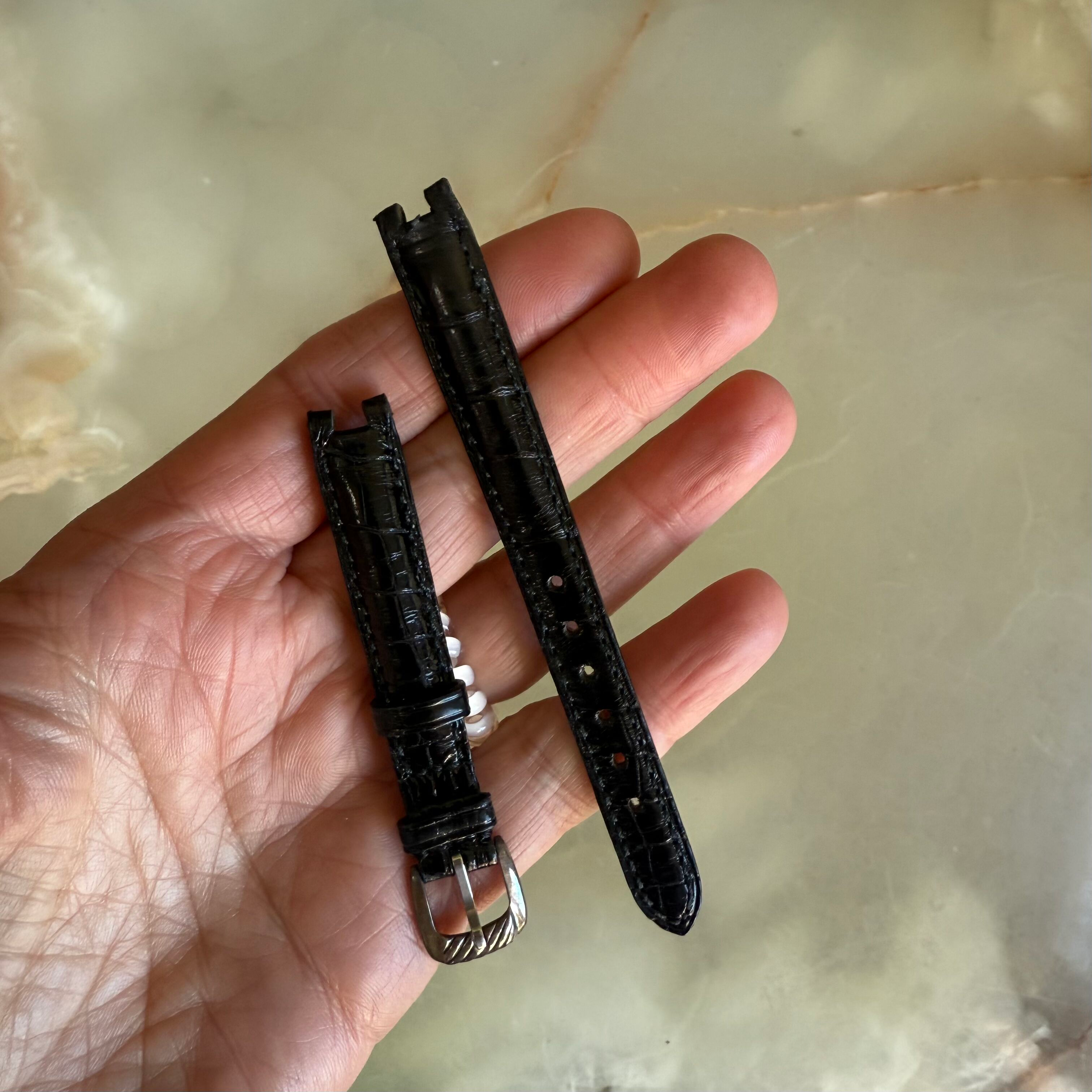 Authentic David Yurman Black Alligator Watch Strap Band 11mm w Buckle