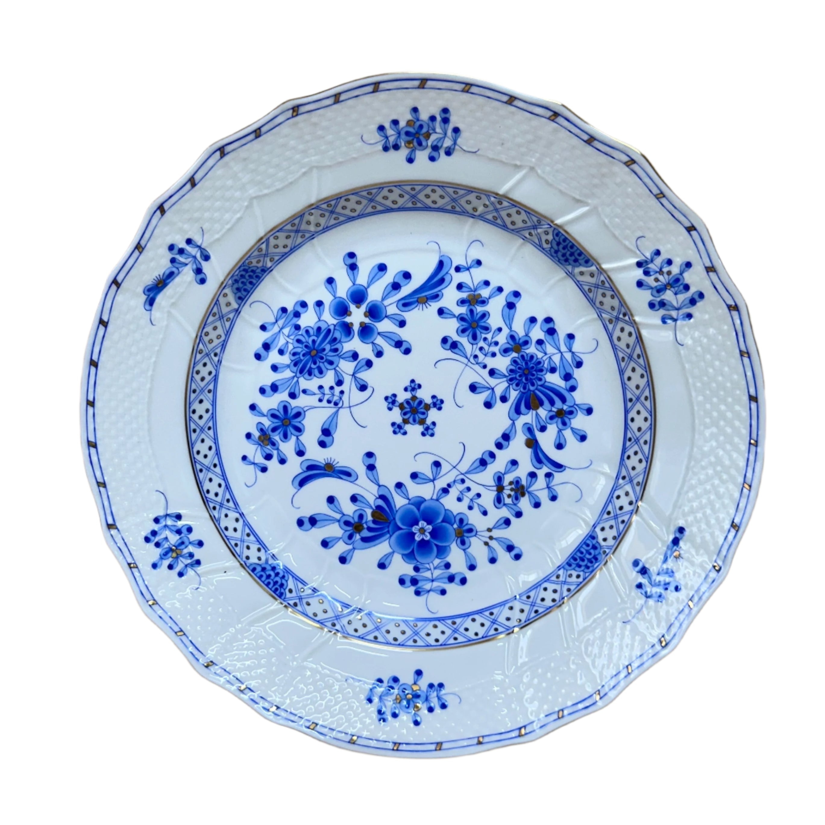 Herend Porcelain Waldstein Blue Dinner Plate 1525/WB