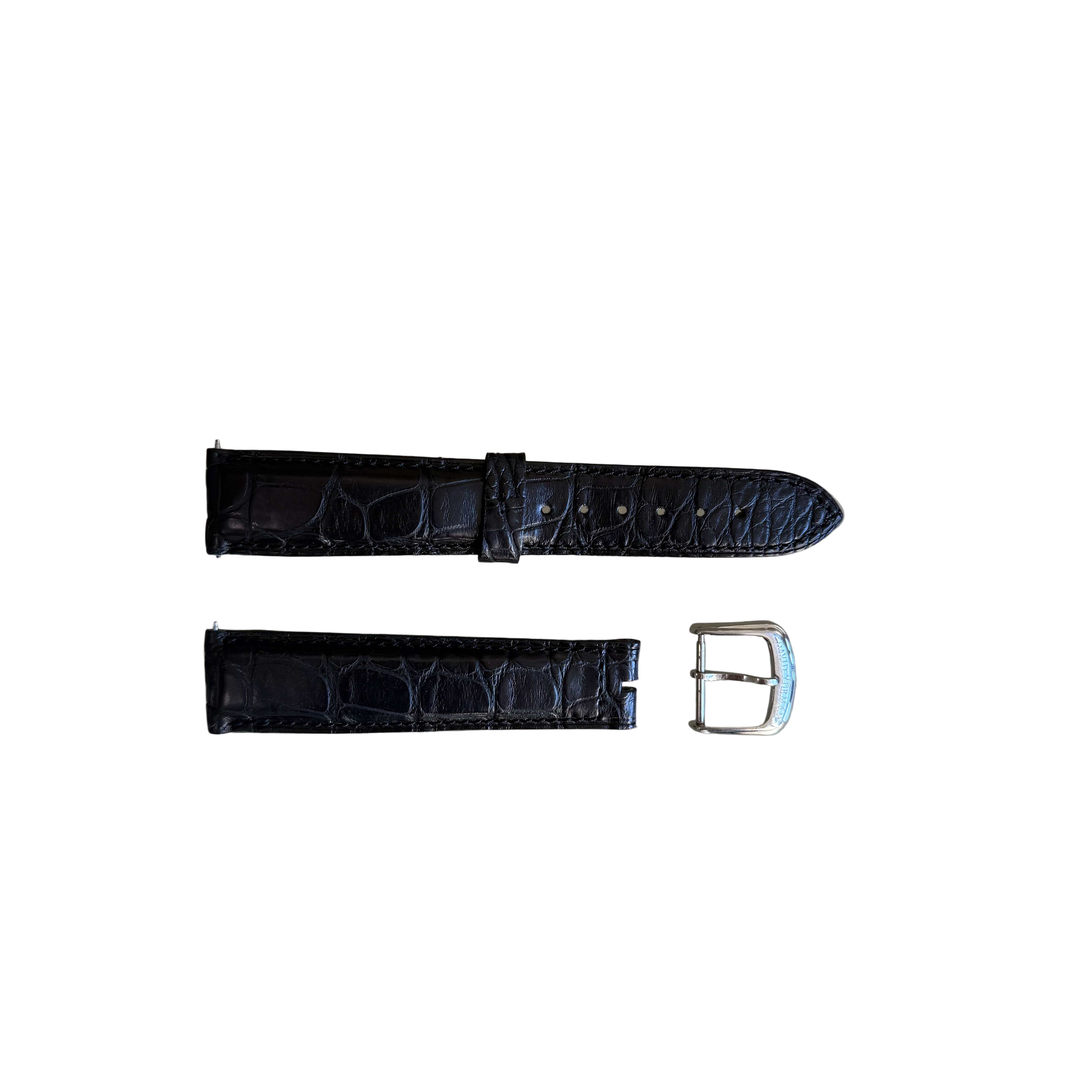 Authentic David Yurman Black Alligator Watch Strap Band 20mm w Buckle