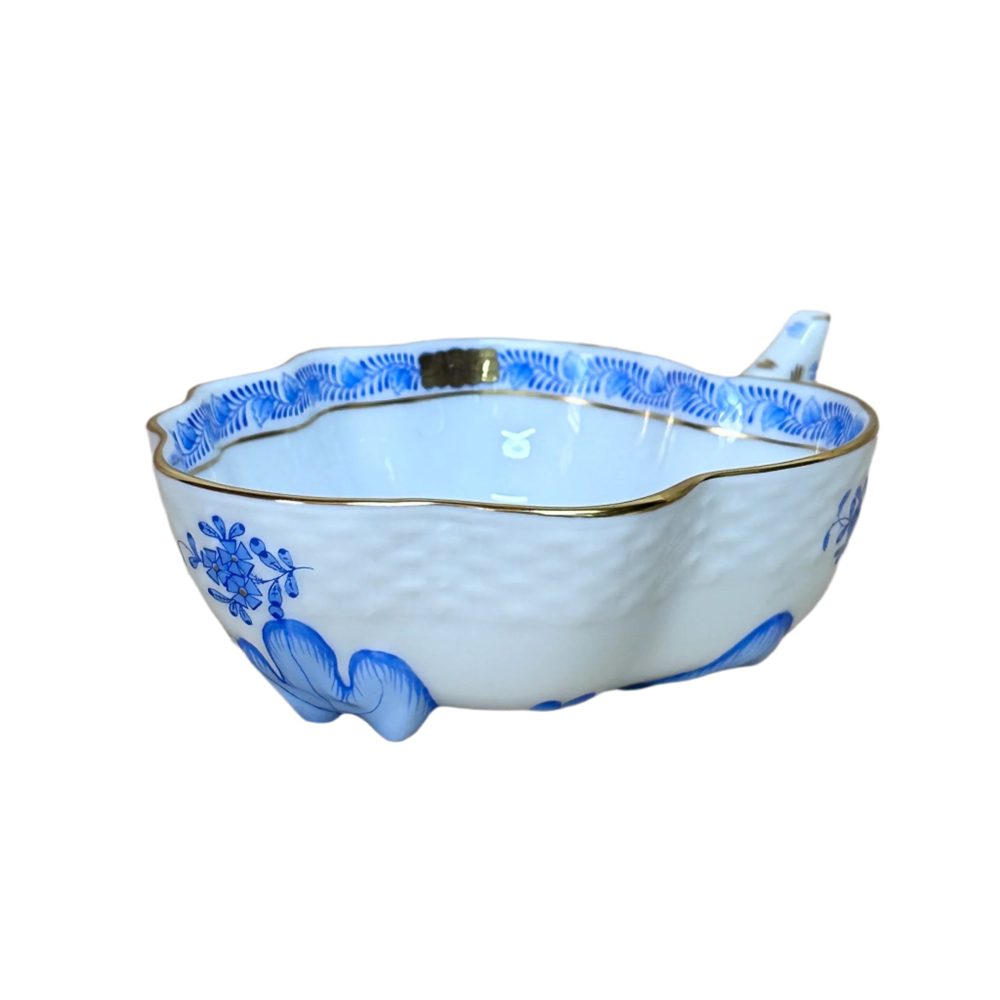 Herend Hungary Chinese Bouquet Leaf Motif Dish Bowl 491-0-00/AB