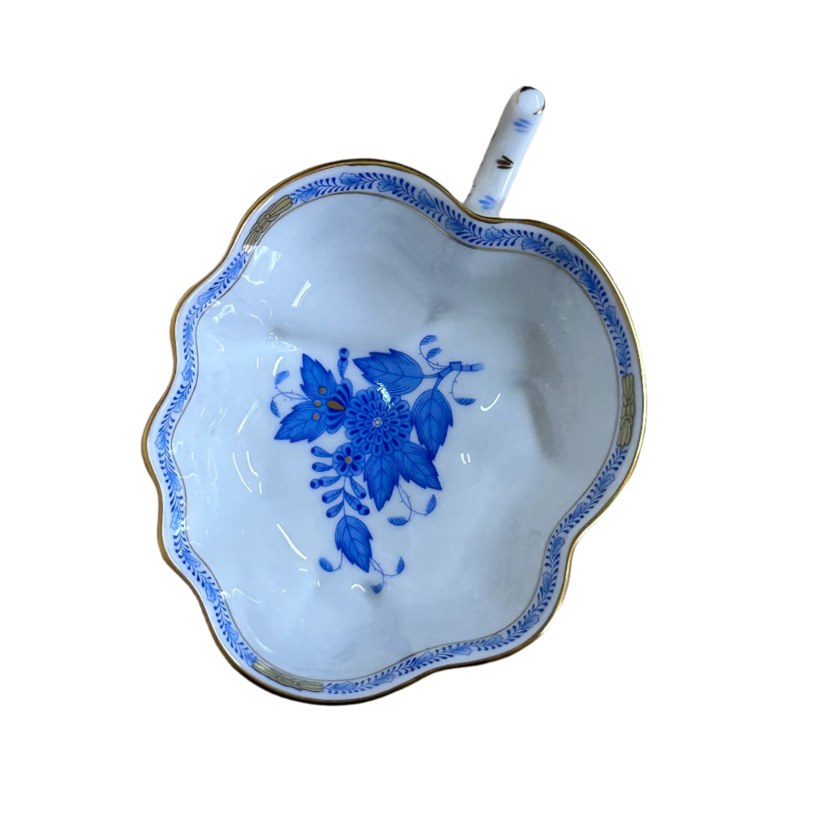 Herend Hungary Chinese Bouquet Leaf Motif Dish Bowl 491-0-00/AB