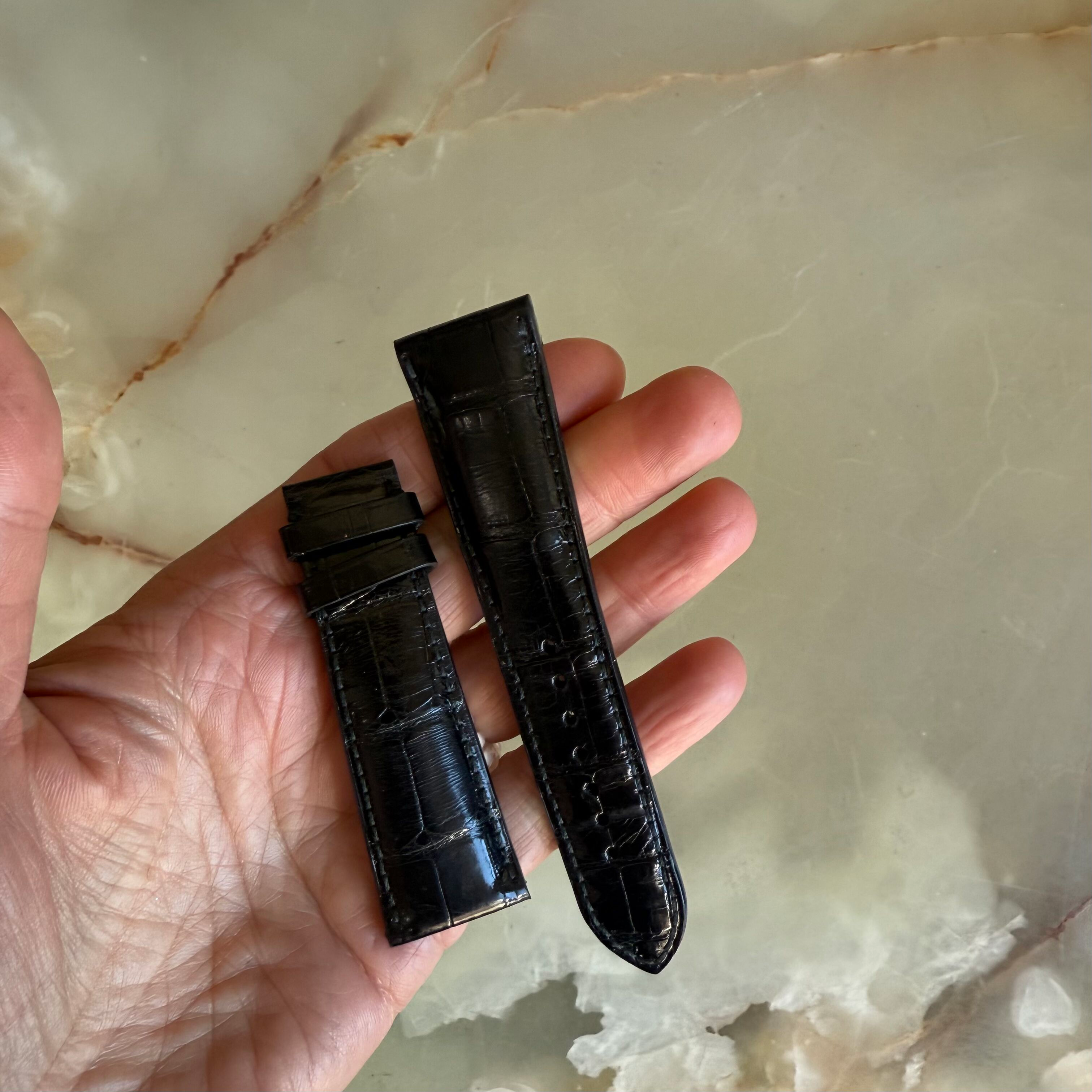 Authentic Zenith Black Alligator Watch Strap Band 23mm