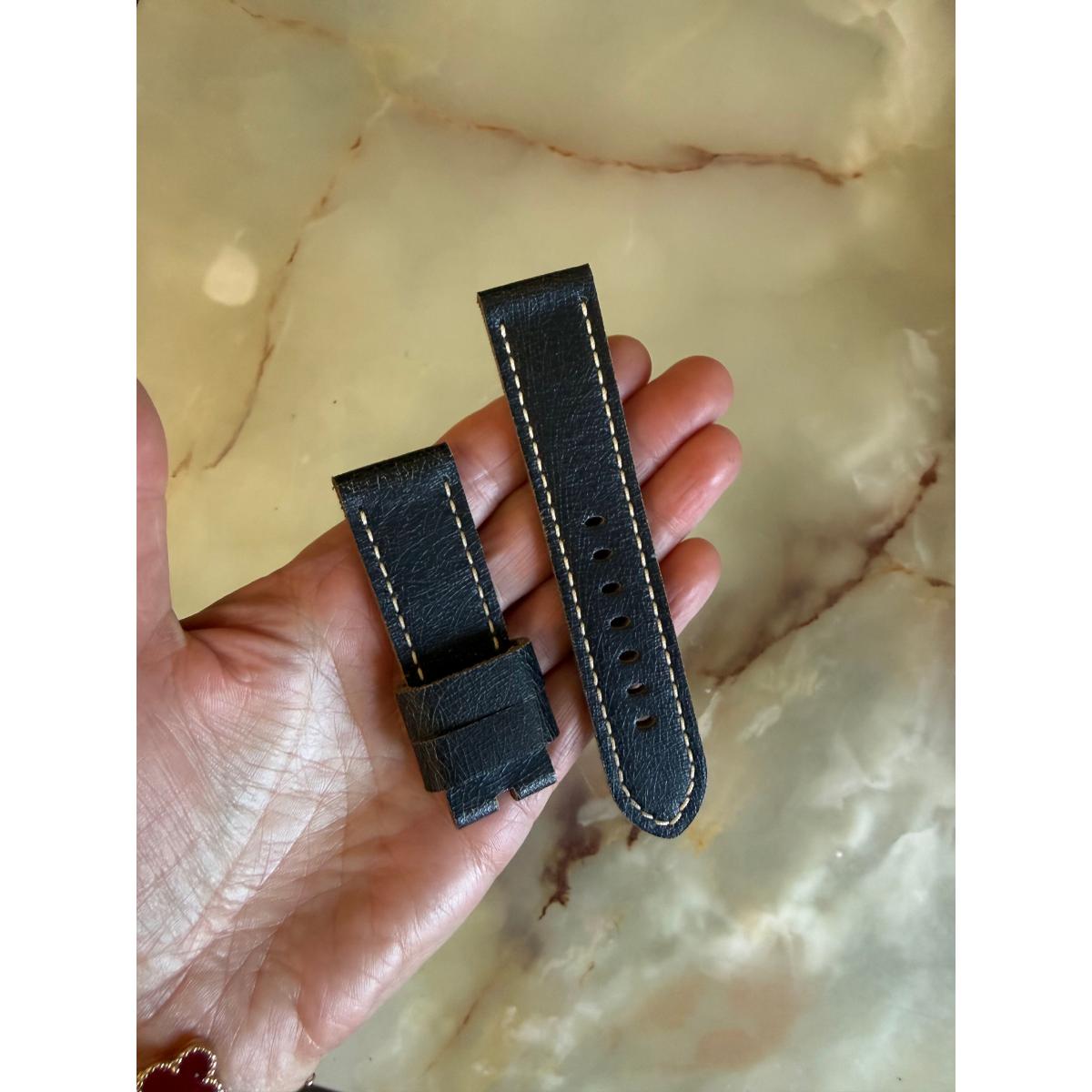 Authentic Panerai Brown Leather Watch Strap Band 24mm