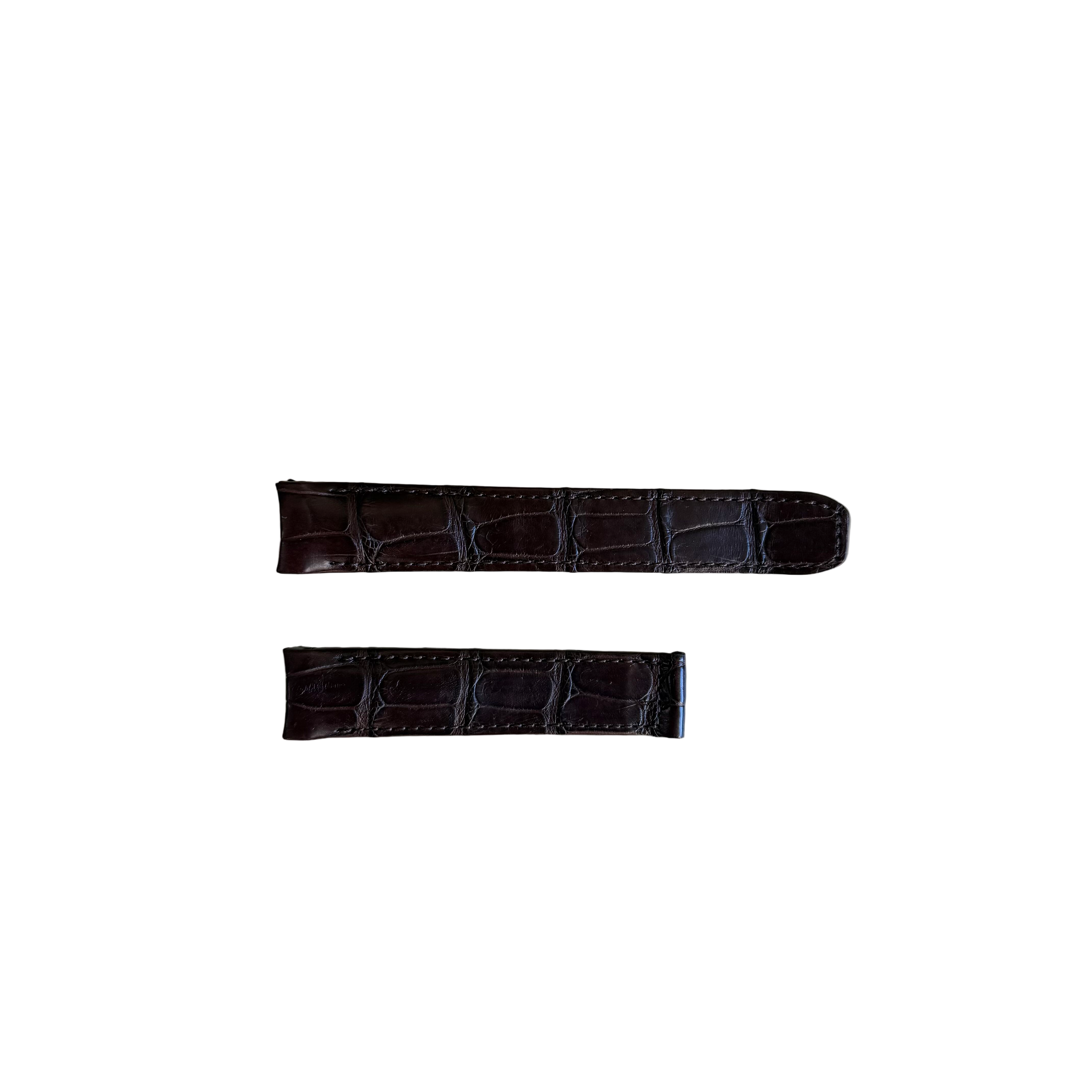 Authentic Baume & Mercier Brown Alligator Watch Strap Band 19mm