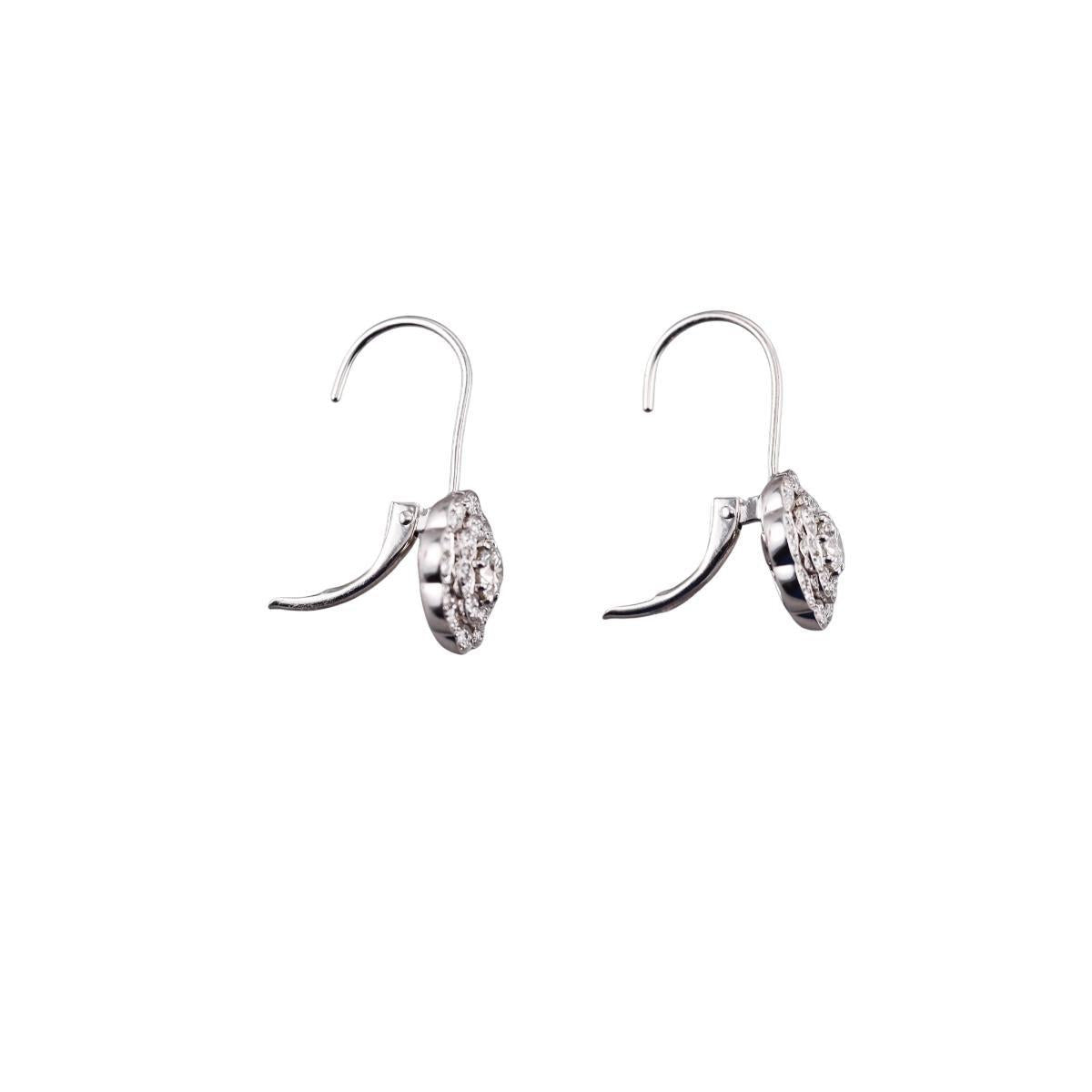 Hearts on Fire Lorelei Double Halo Diamond 18k Gold Earrings