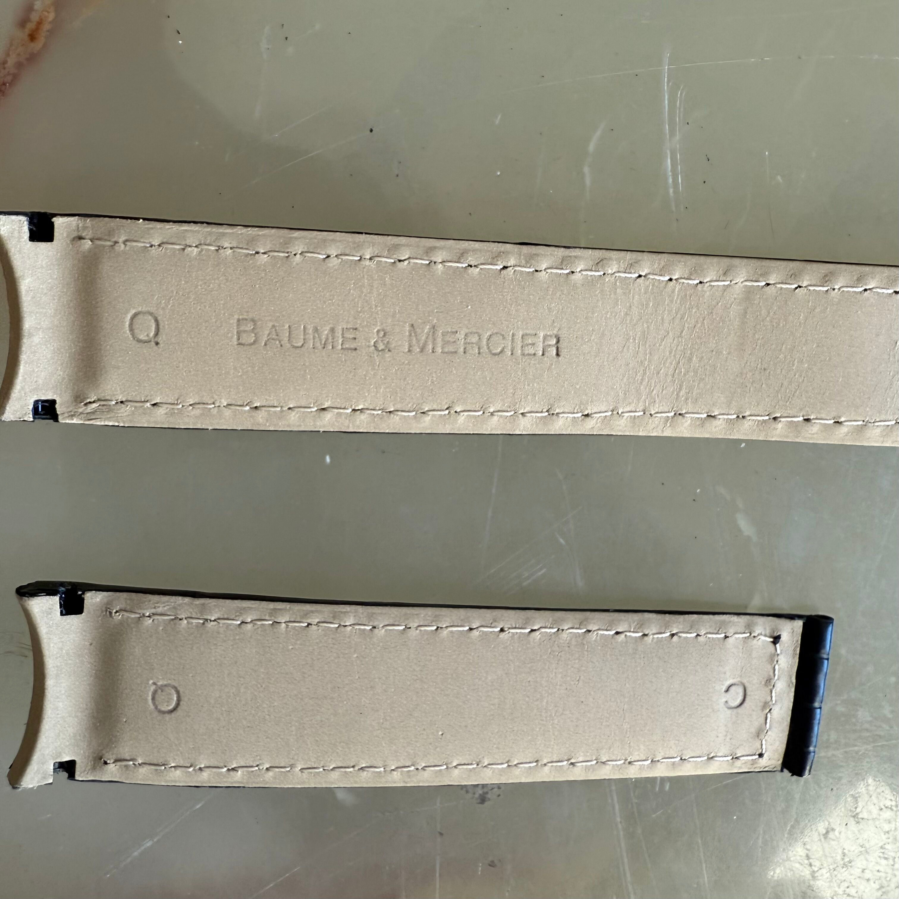 Authentic Baume & Mercier Black Alligator Watch Strap Band 19mm