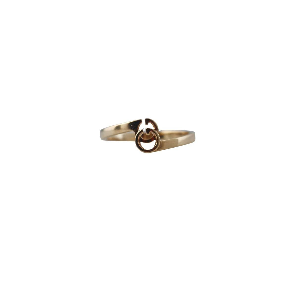 18k Gucci Running GG Yellow Gold Ring Retail $850