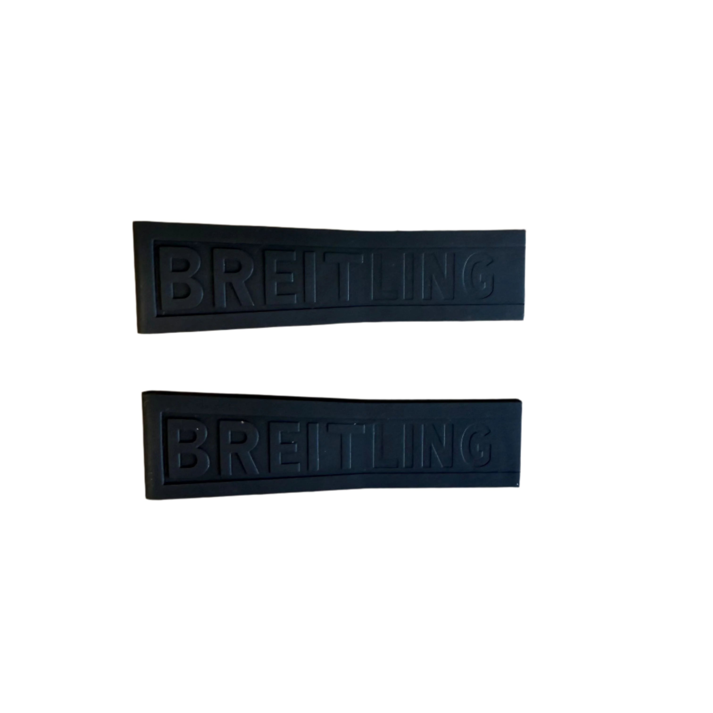 Authentic Breitling TwinPro Black Rubber Watch Strap Band 263S 24mm